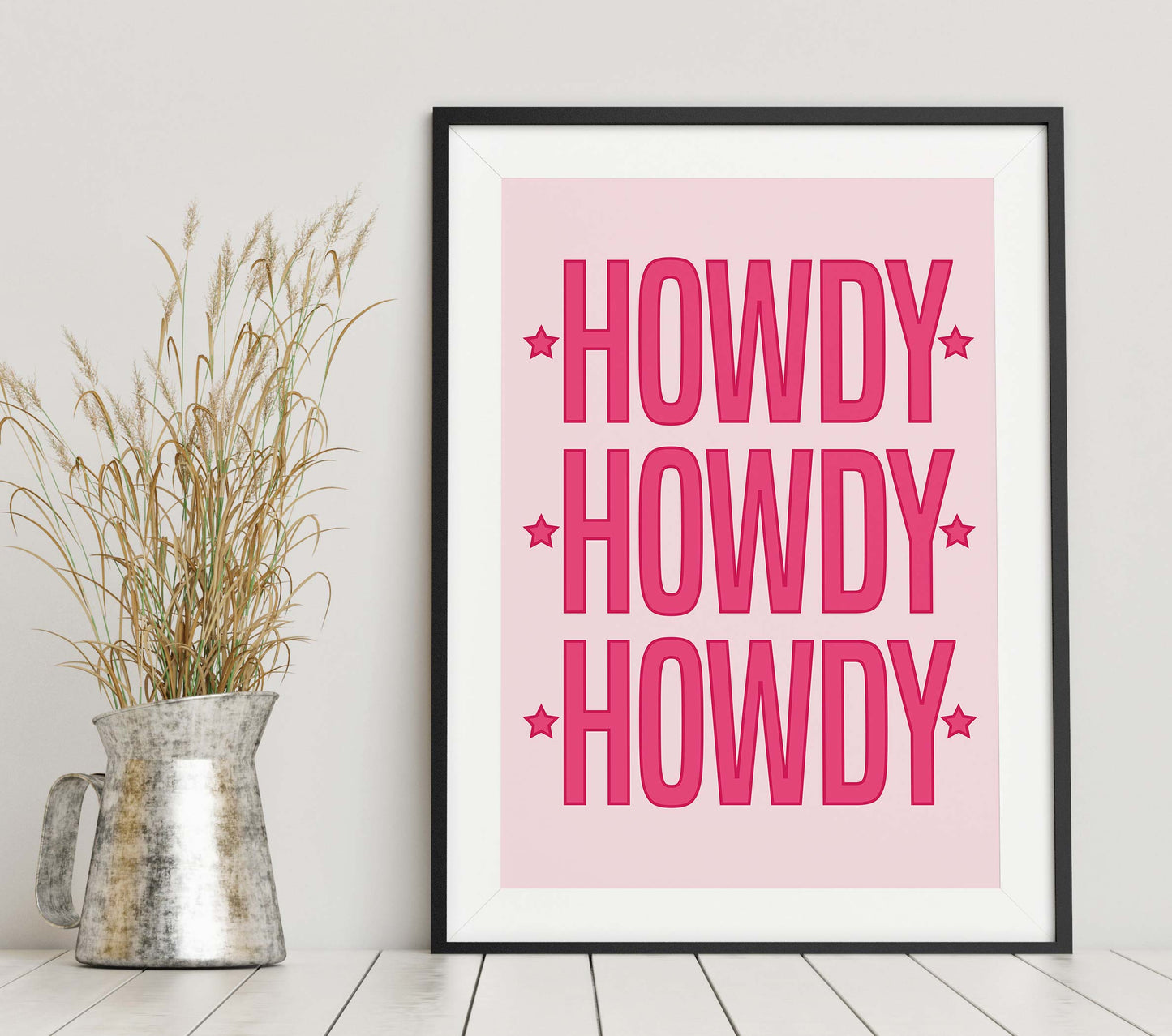 Pink Howdy Howdy Howdy Print