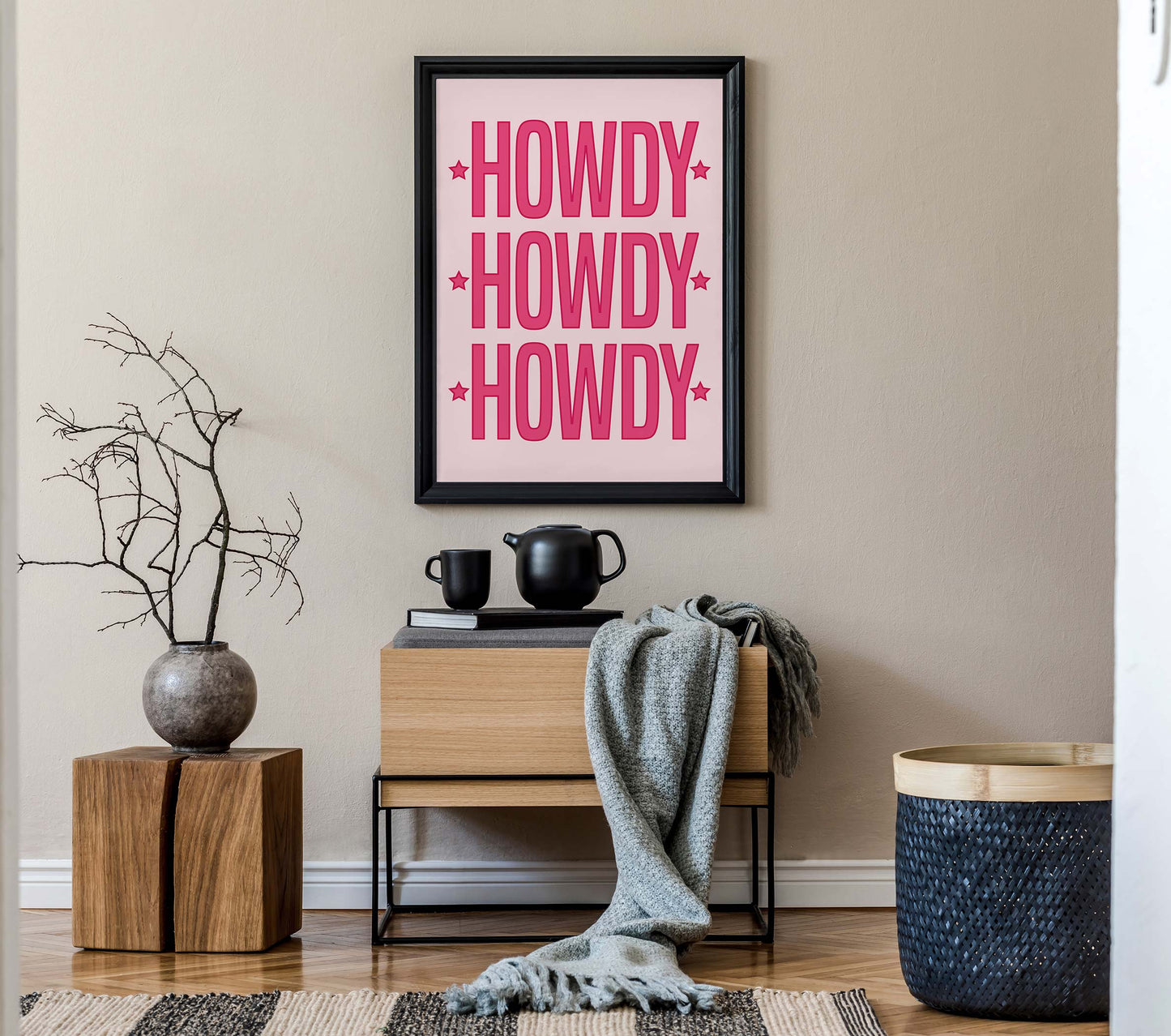 Pink Howdy Howdy Howdy Print