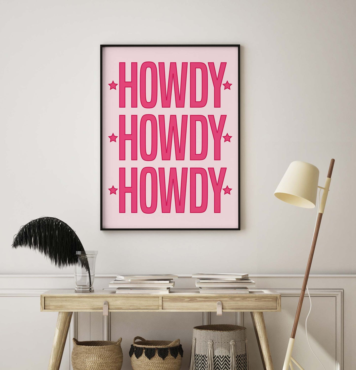 Pink Howdy Howdy Howdy Print