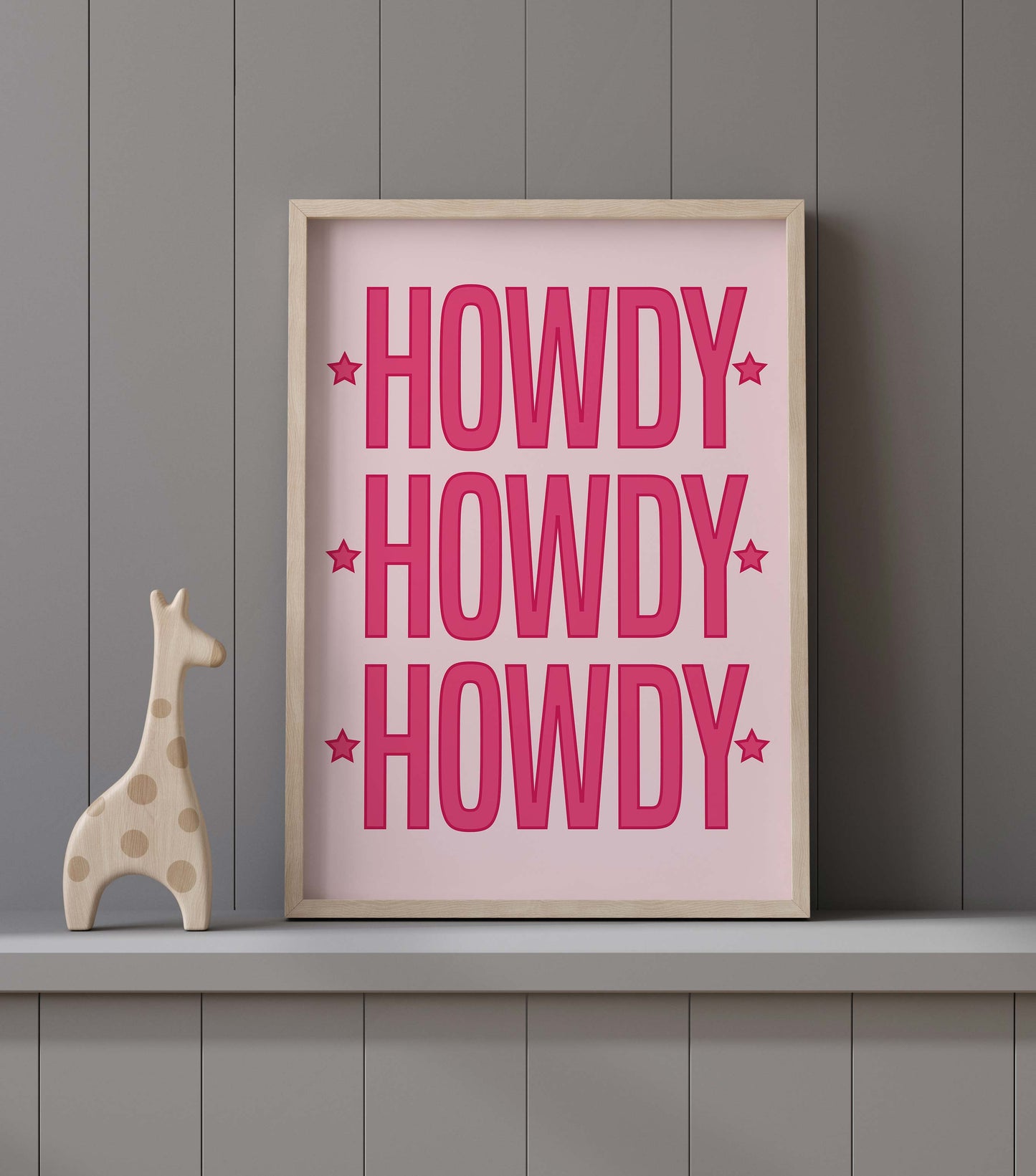 Pink Howdy Howdy Howdy Print