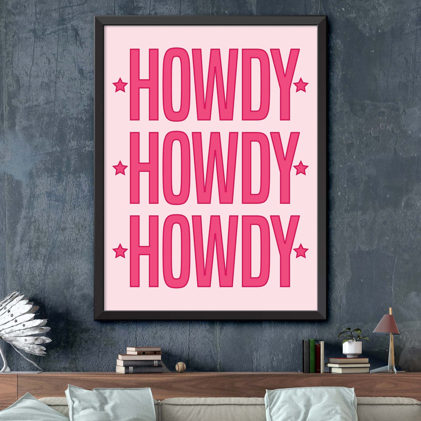 Pink Howdy Howdy Howdy Print