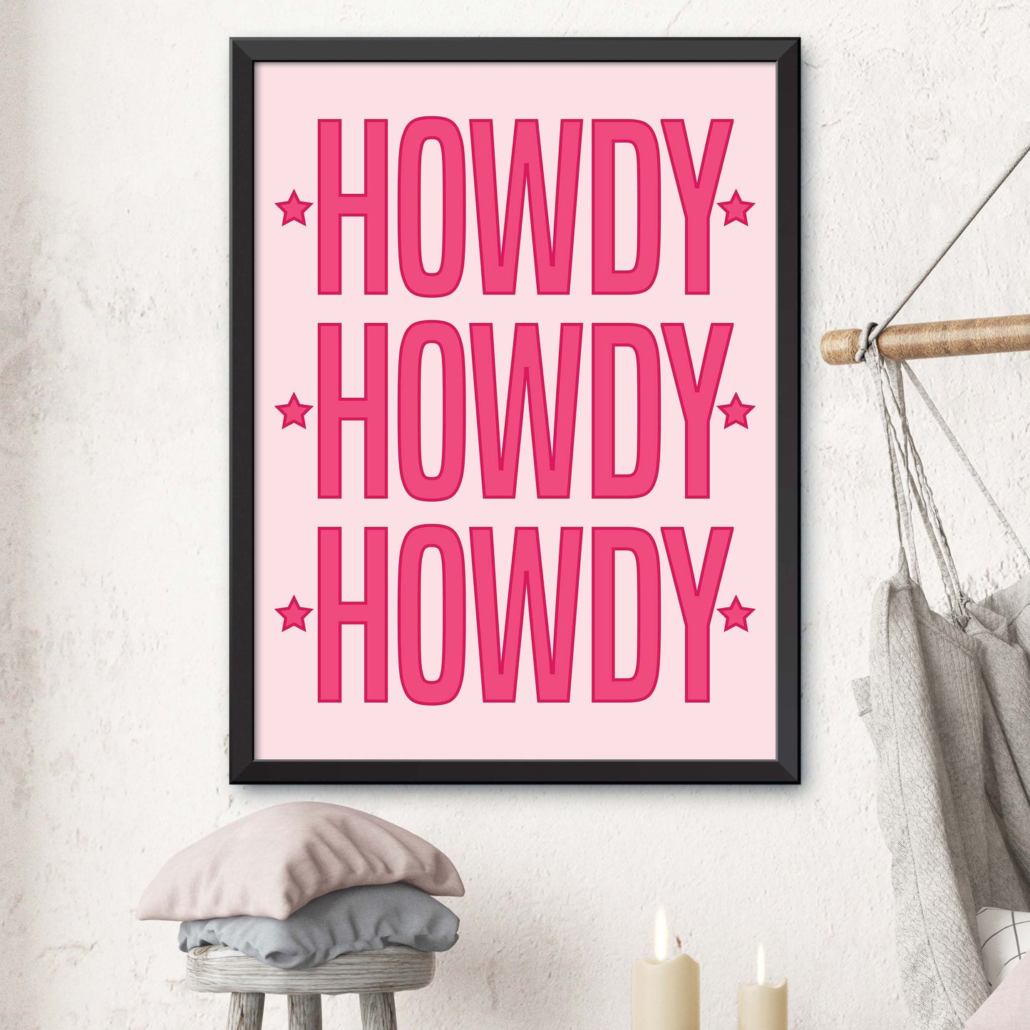 Pink Howdy Howdy Howdy Print