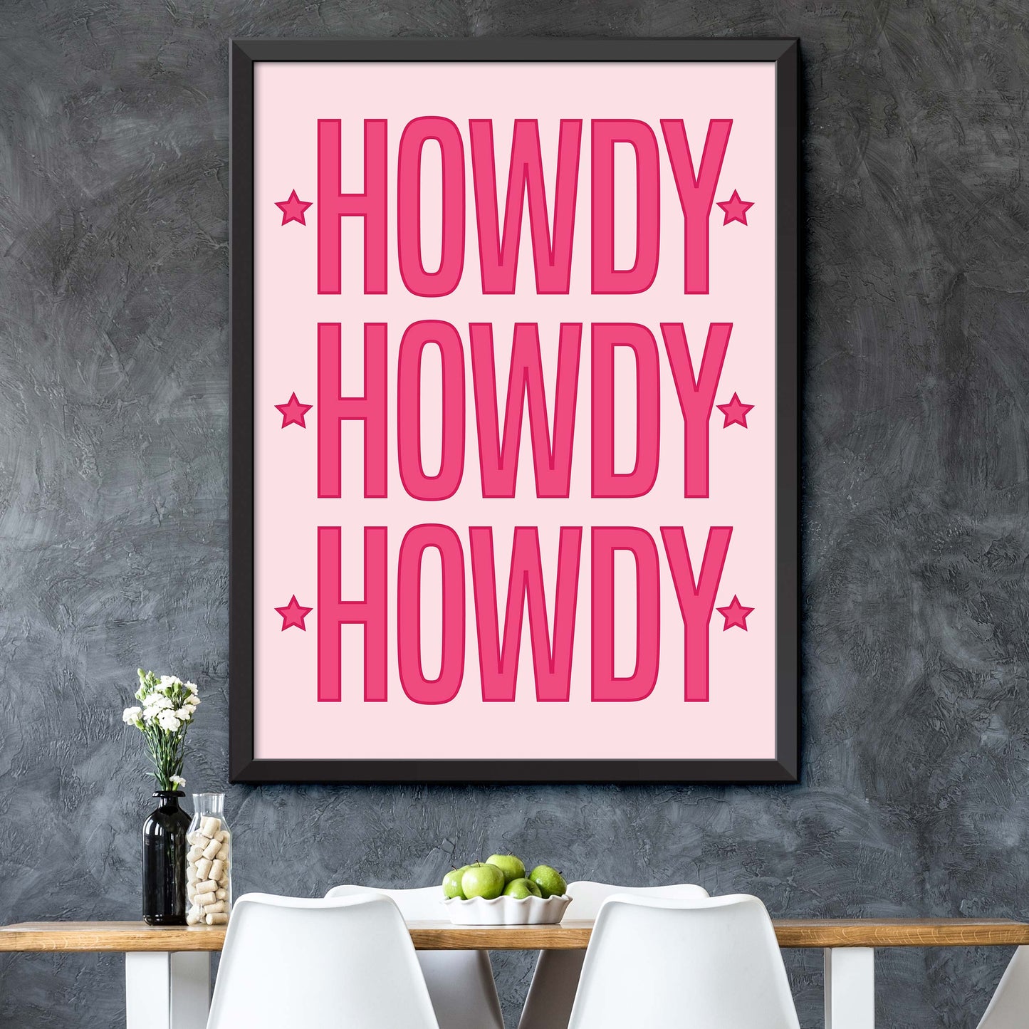 Pink Howdy Howdy Howdy Print