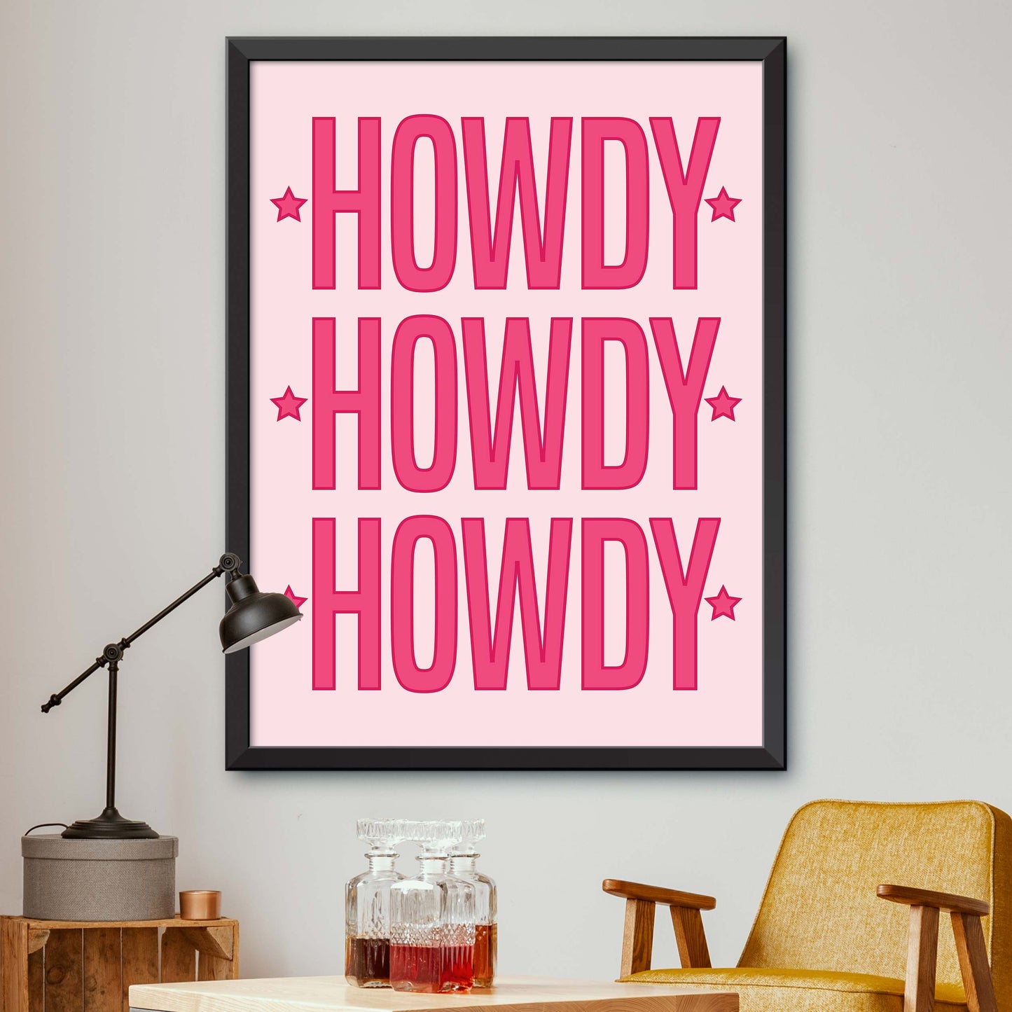 Pink Howdy Howdy Howdy Print