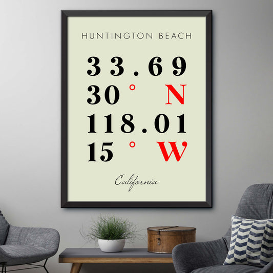 Huntington-Beach Coordinate Map