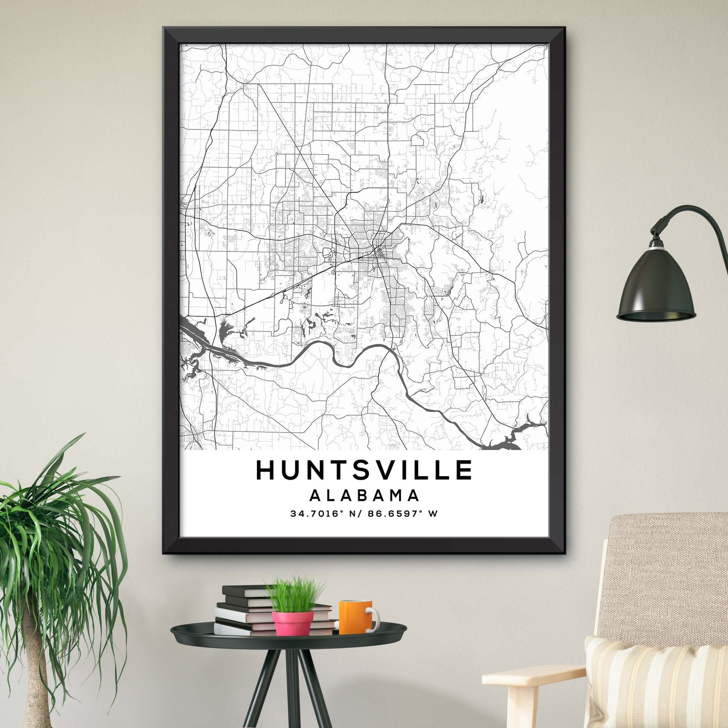 Huntsville,Alabama Map Print