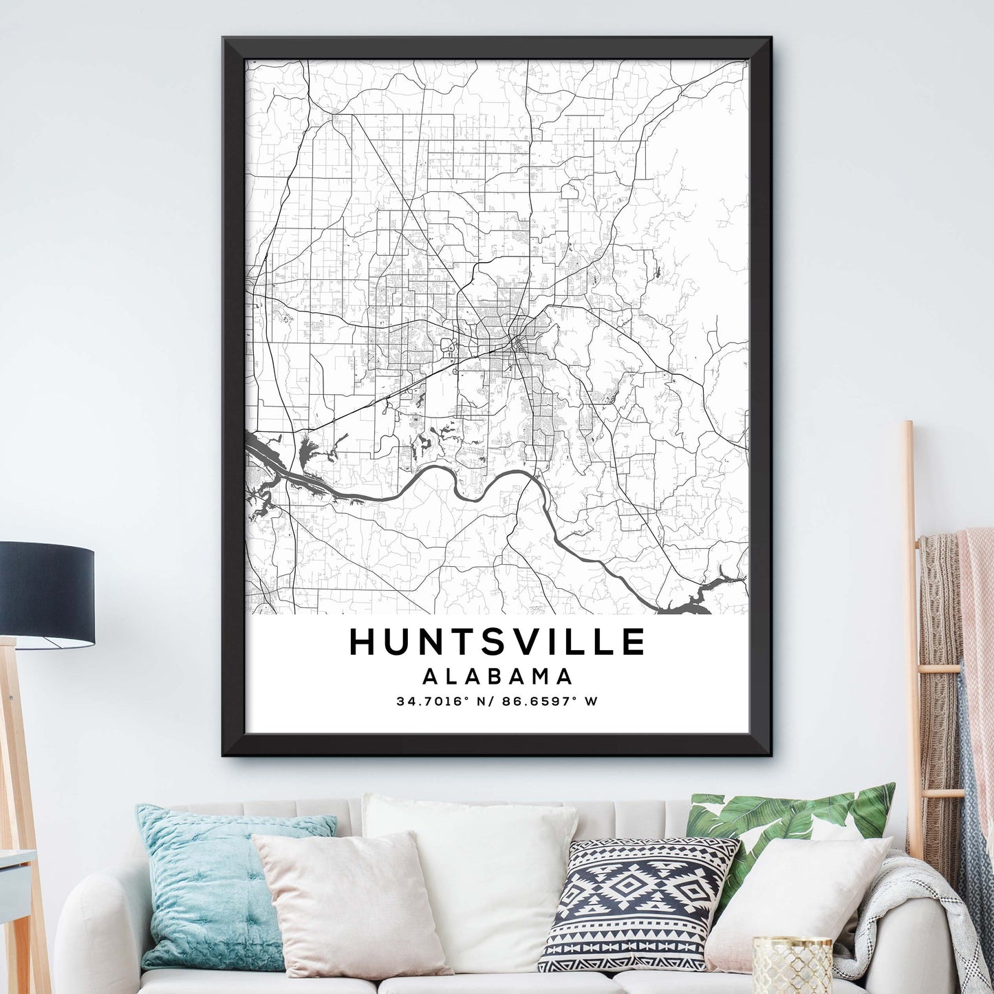 Huntsville,Alabama Map Print