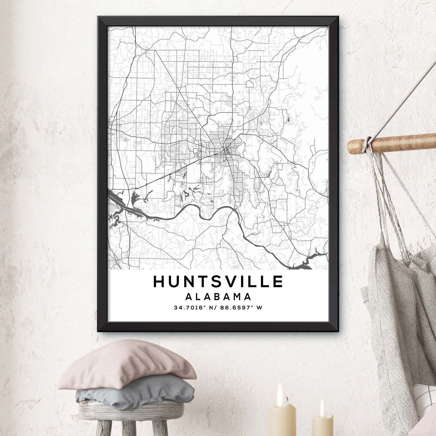 Huntsville,Alabama Map Print