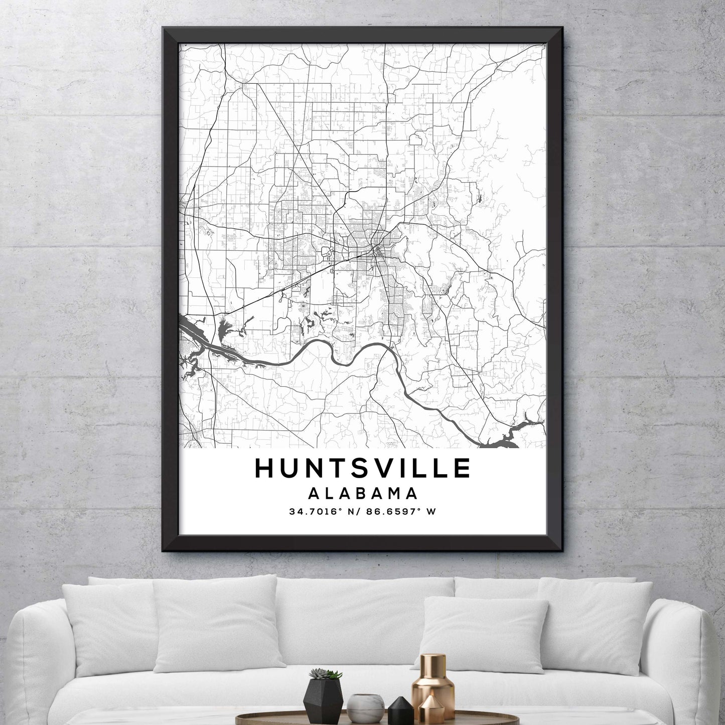 Huntsville,Alabama Map Print