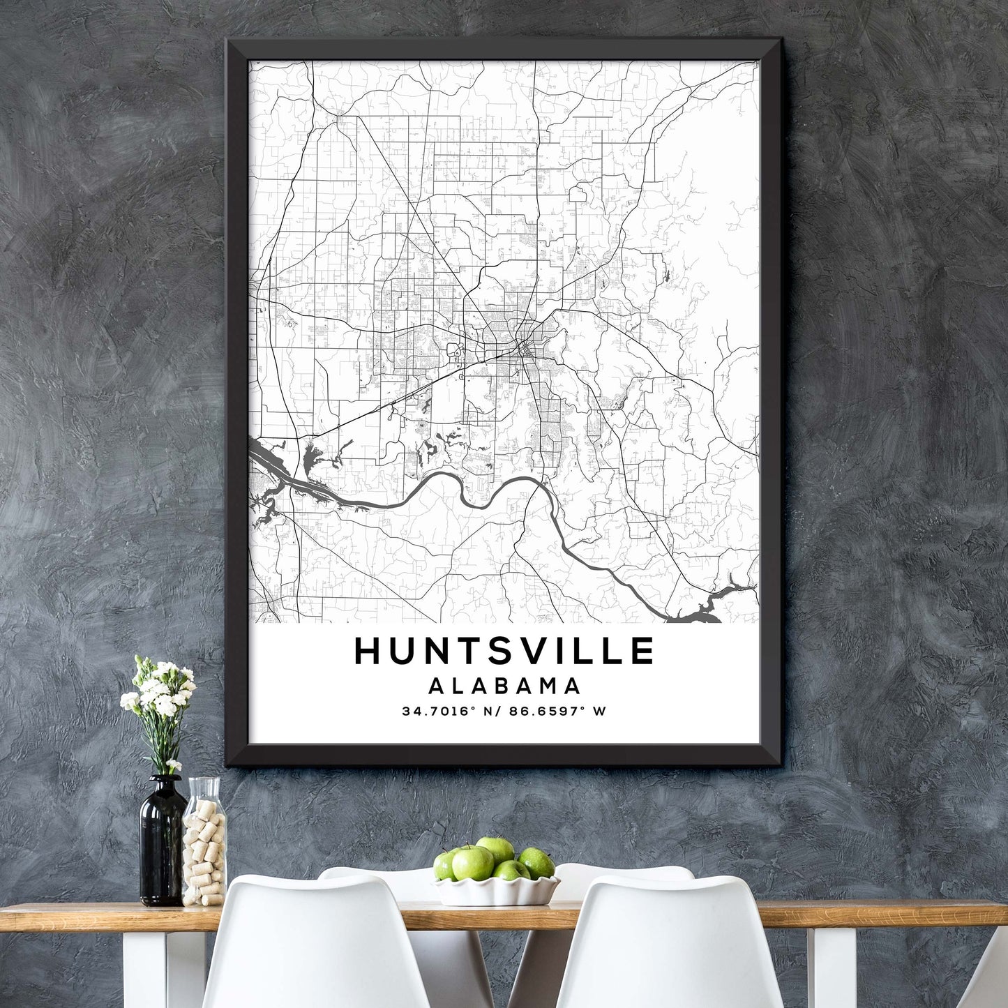 Huntsville,Alabama Map Print