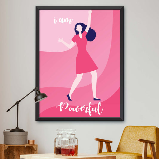 Pink I Am Powerful Print