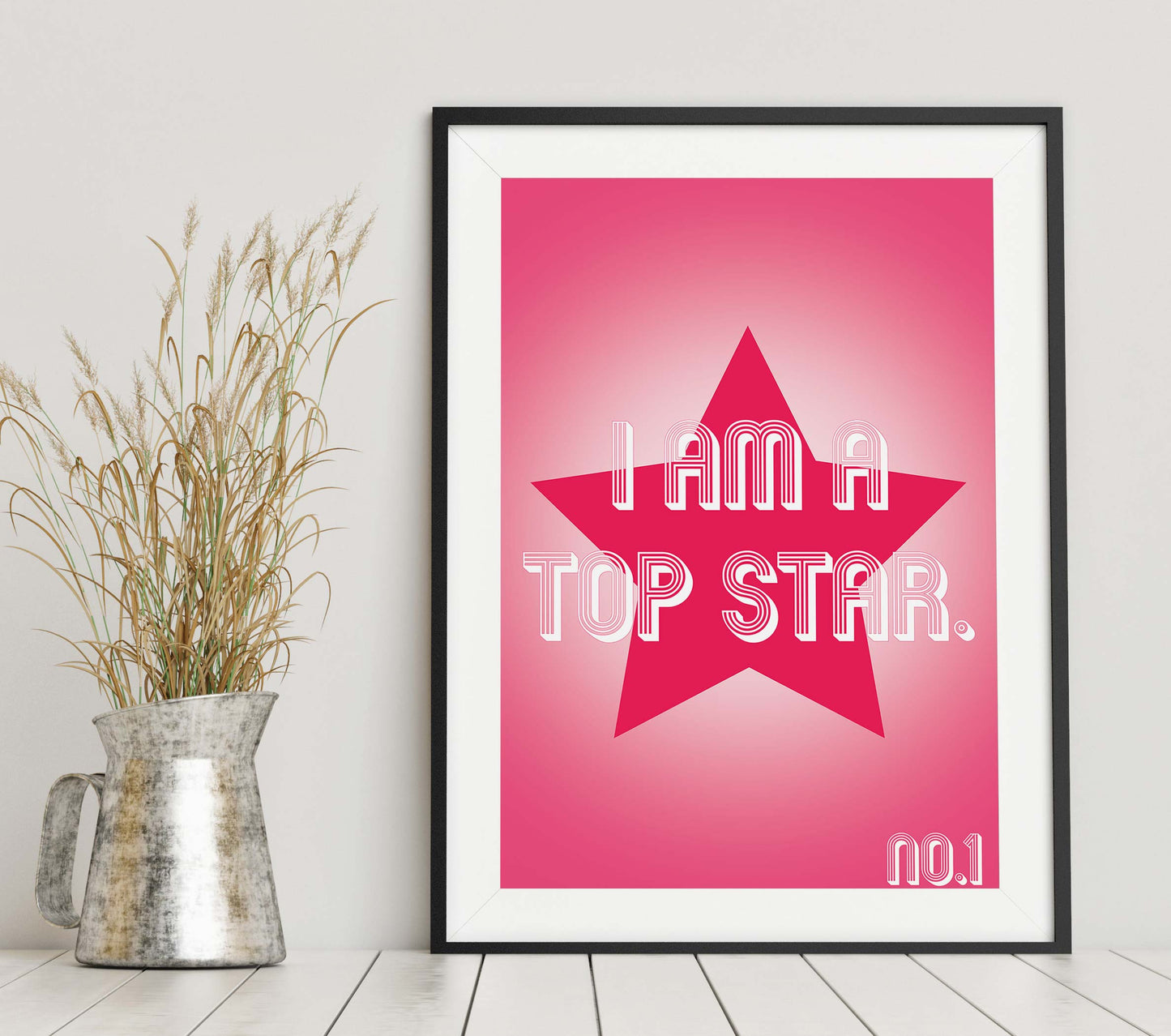 Pink I Am A Top Star Print