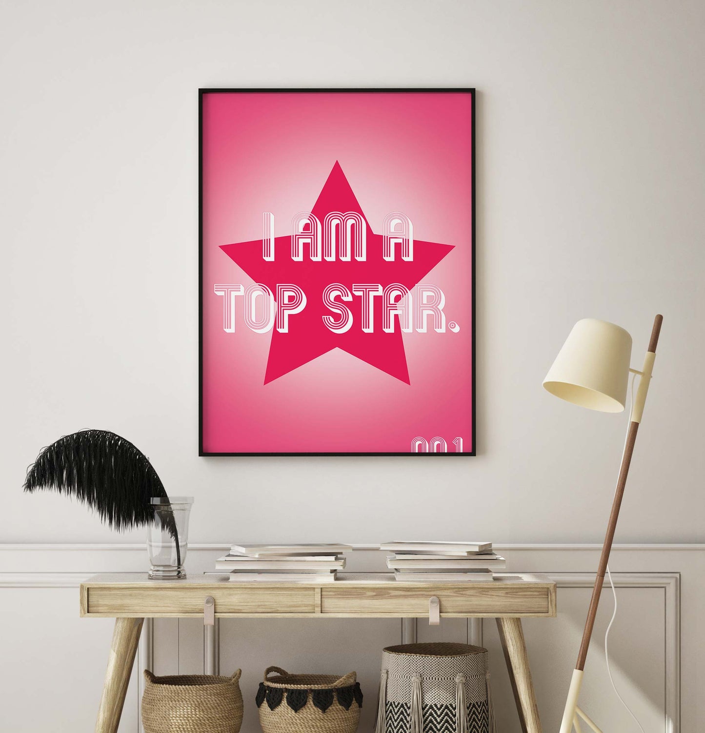 Pink I Am A Top Star Print