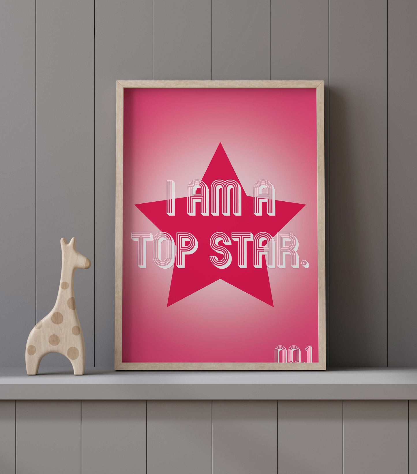 Pink I Am A Top Star Print