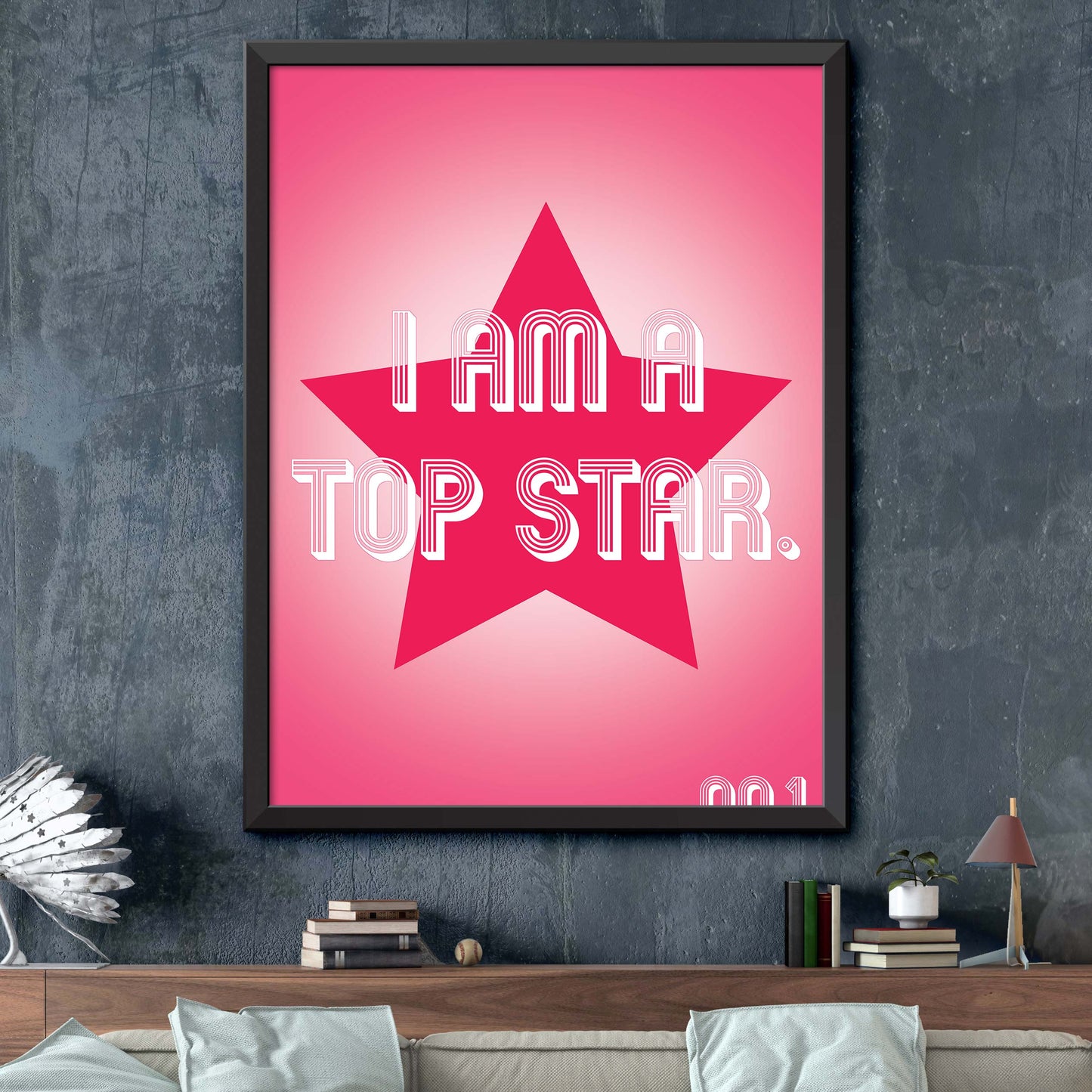 Pink I Am A Top Star Print