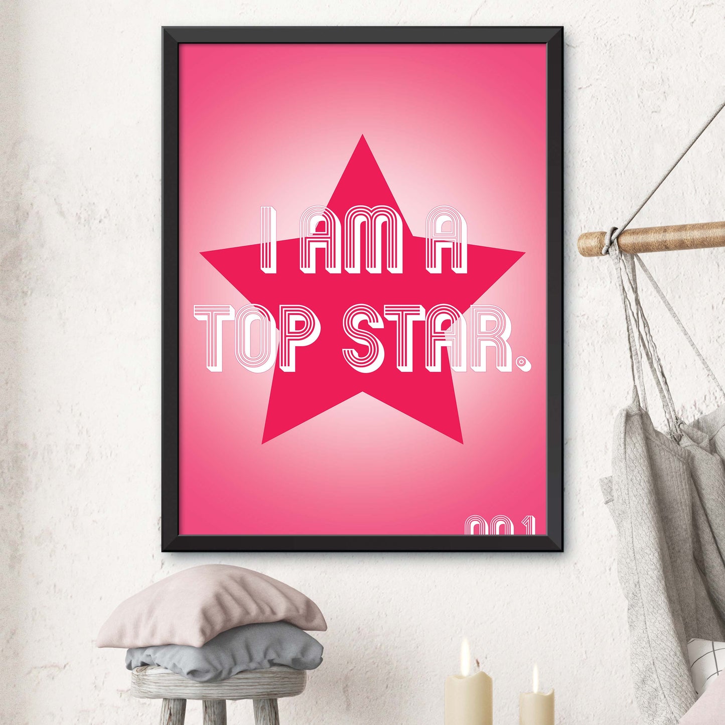 Pink I Am A Top Star Print