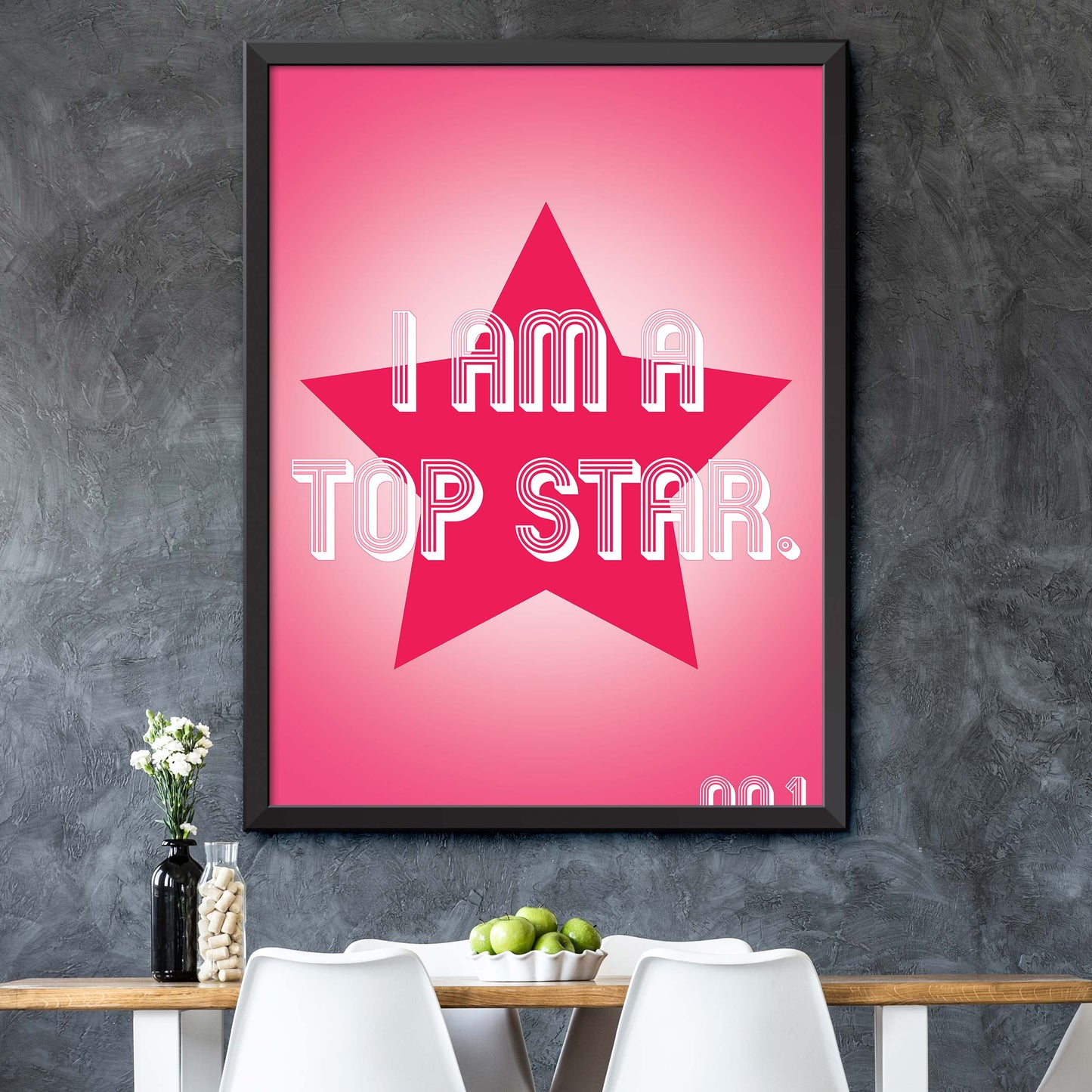 Pink I Am A Top Star Print