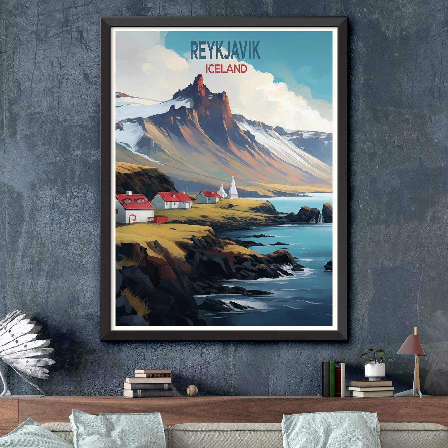 Reykjavik Print - Iceland, Reykjavik Poster, Home Decor, Gift Print or Canvas