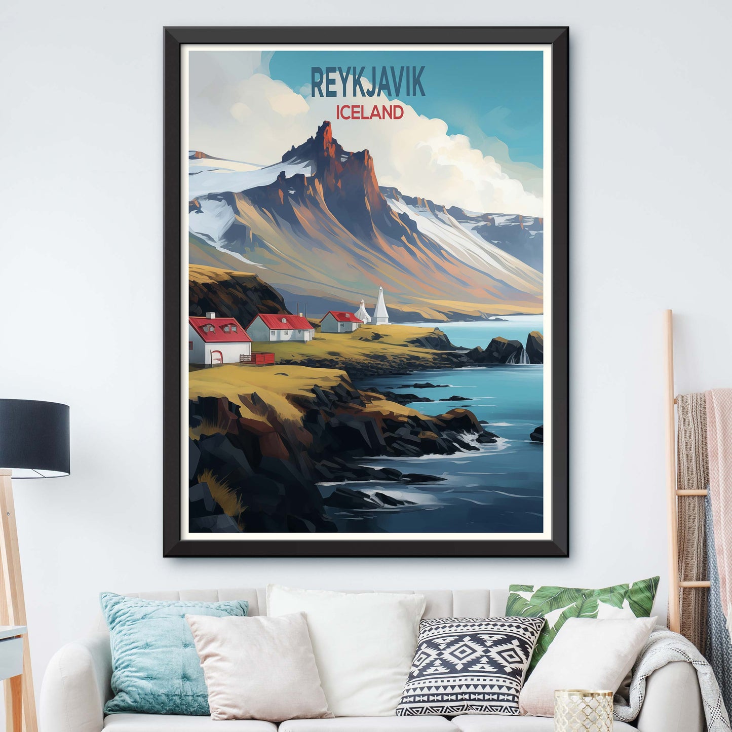 Reykjavik Print - Iceland, Reykjavik Poster, Home Decor, Gift Print or Canvas