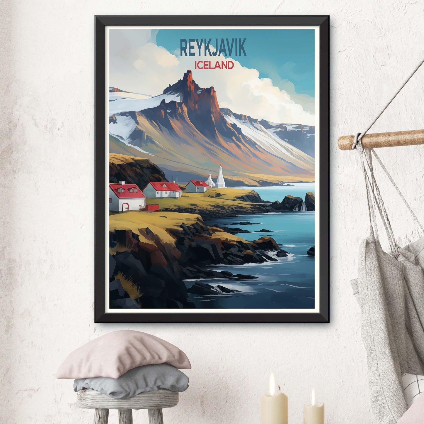 Reykjavik Print - Iceland, Reykjavik Poster, Home Decor, Gift Print or Canvas