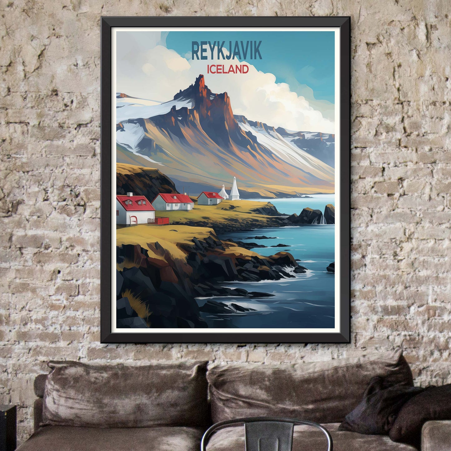 Reykjavik Print - Iceland, Reykjavik Poster, Home Decor, Gift Print or Canvas