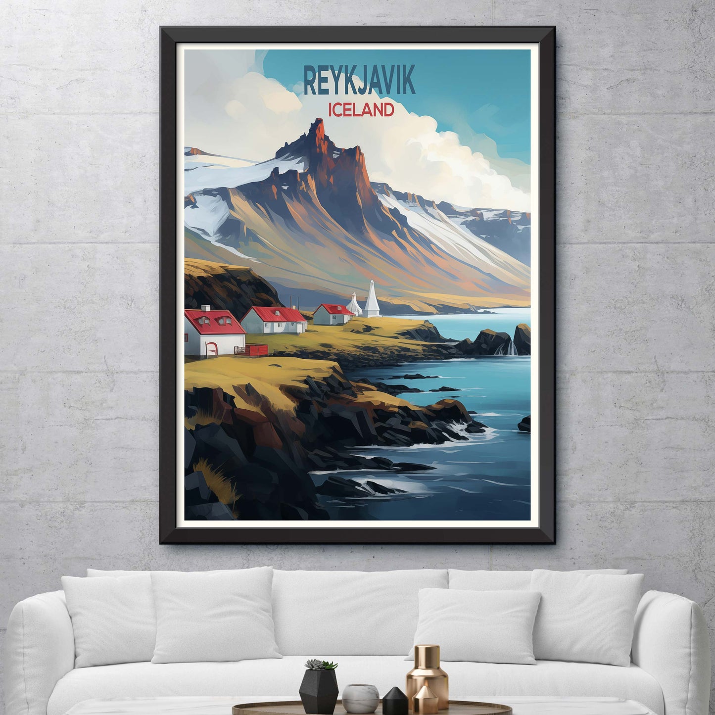 Reykjavik Print - Iceland, Reykjavik Poster, Home Decor, Gift Print or Canvas