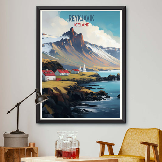 Reykjavik Print - Iceland, Reykjavik Poster, Home Decor, Gift Print or Canvas