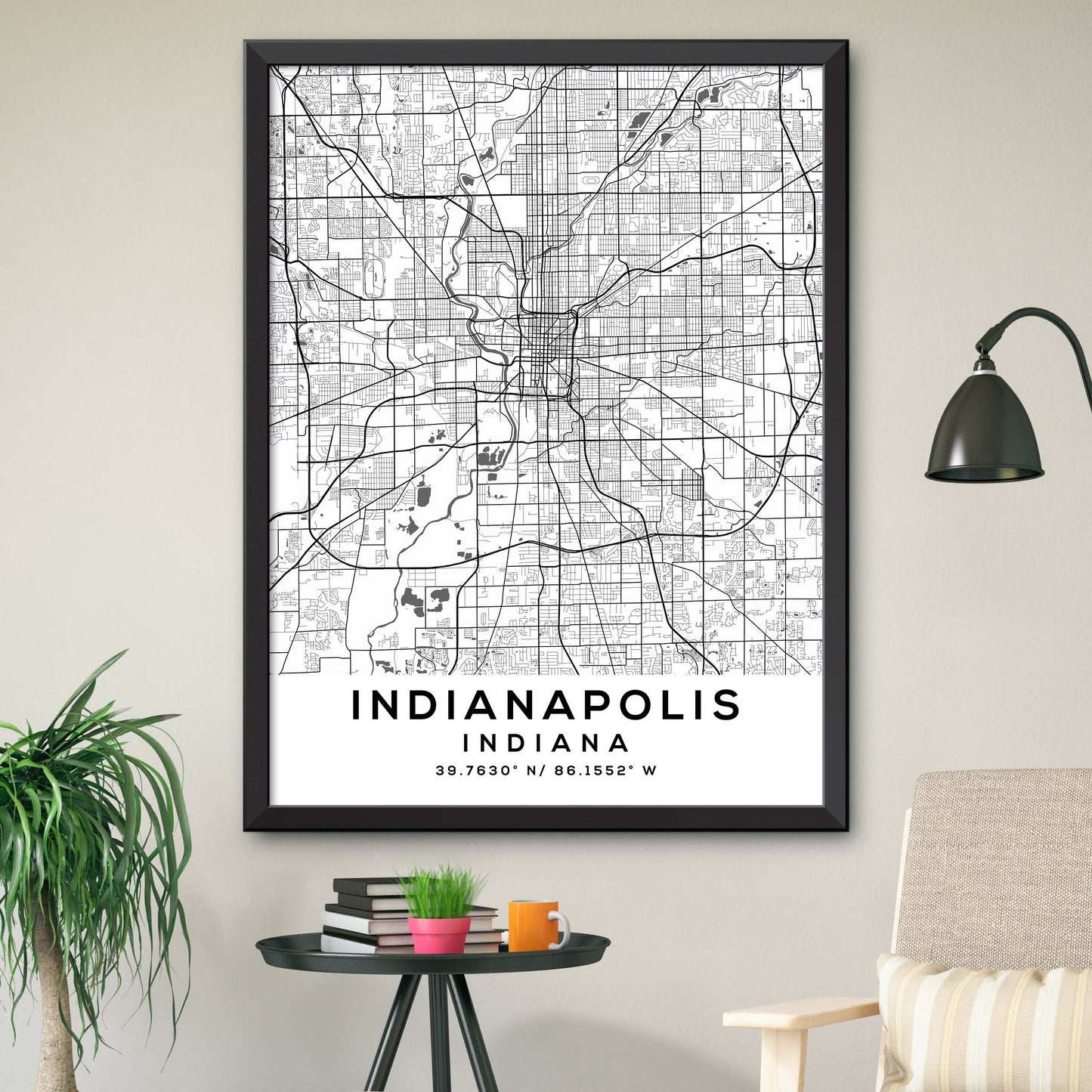 Indianapolis,Indiana Map Print