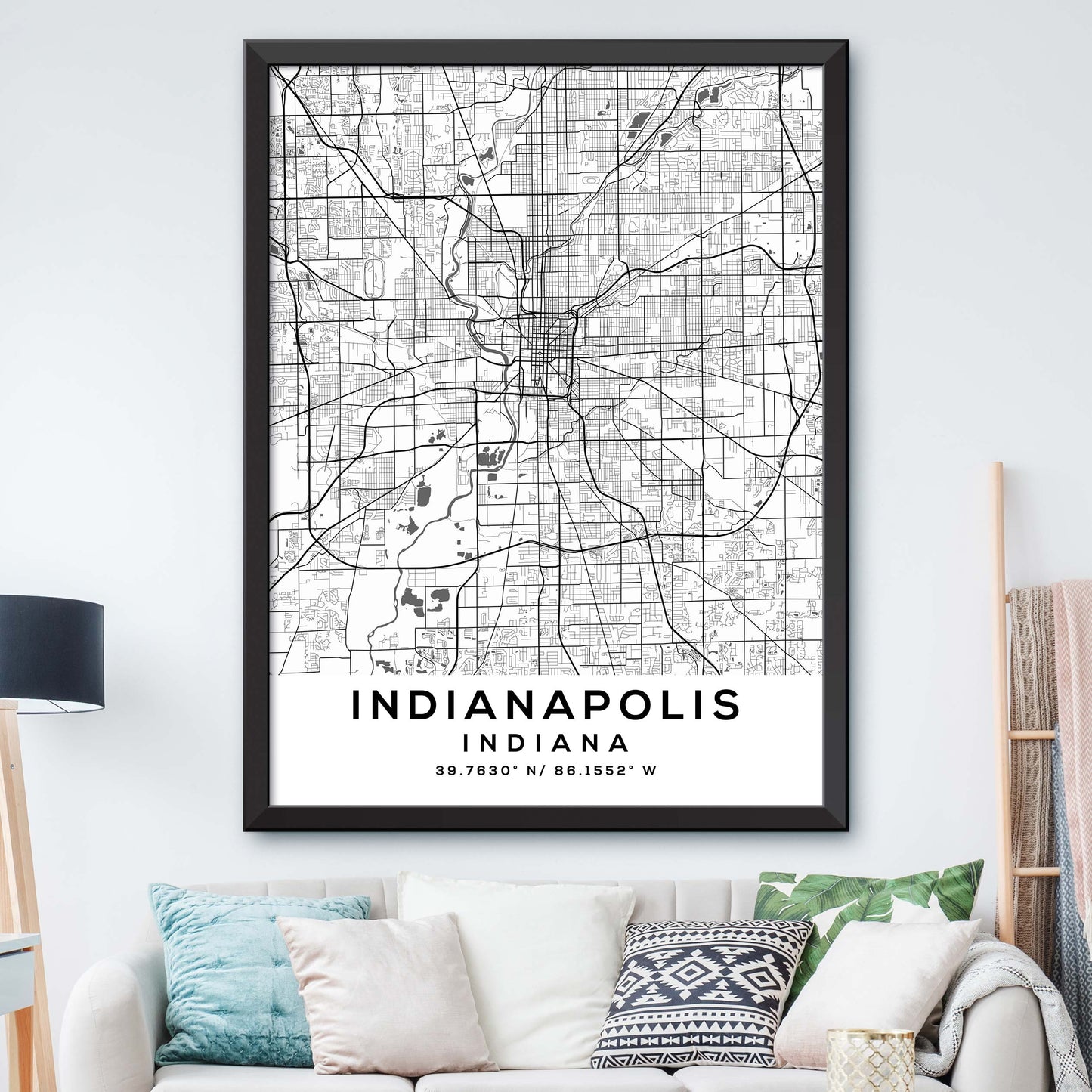 Indianapolis,Indiana Map Print