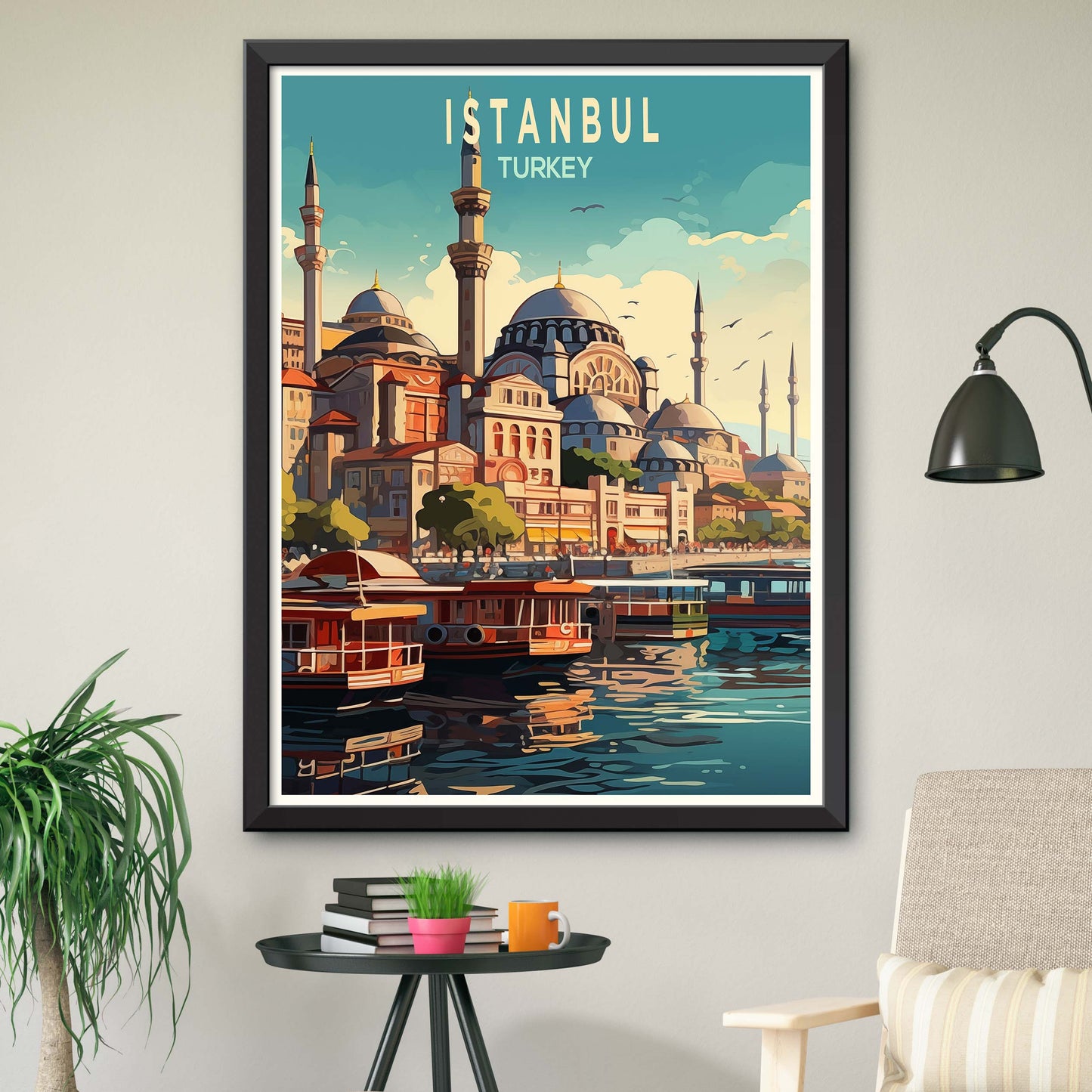 Istanbul City Travel Print, Istanbul Turkey Travel Poster Print