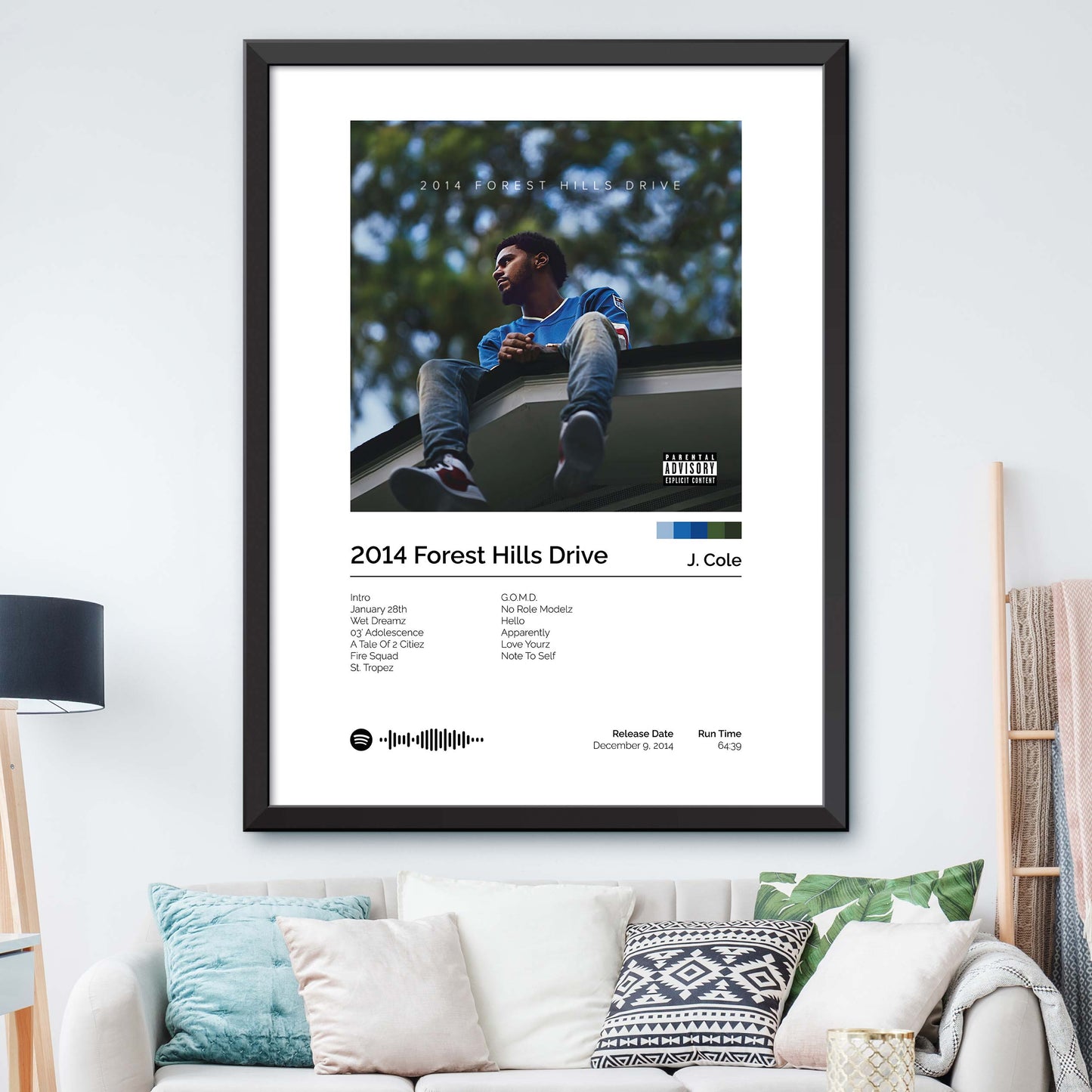 J. Cole - 2014 Forest Hills Drive Album Cover Print