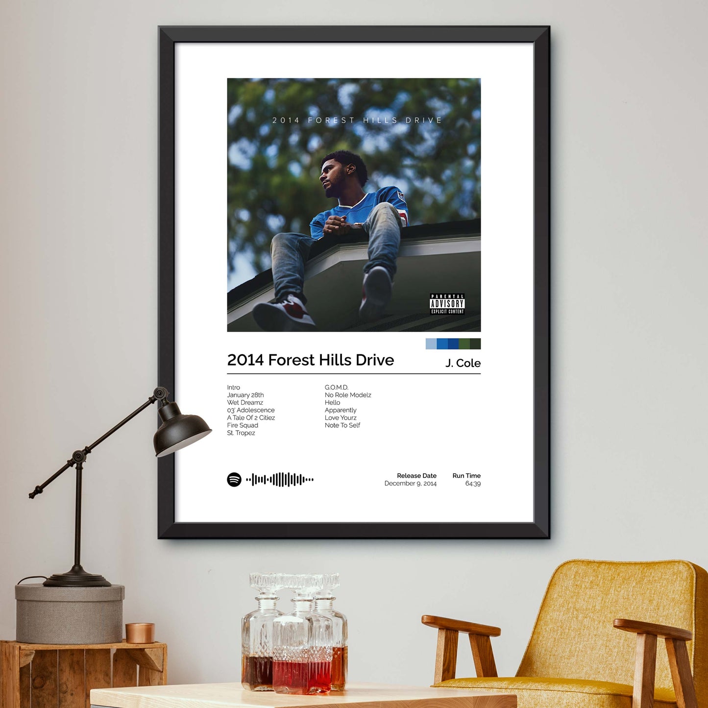 J. Cole - 2014 Forest Hills Drive Album Cover Print