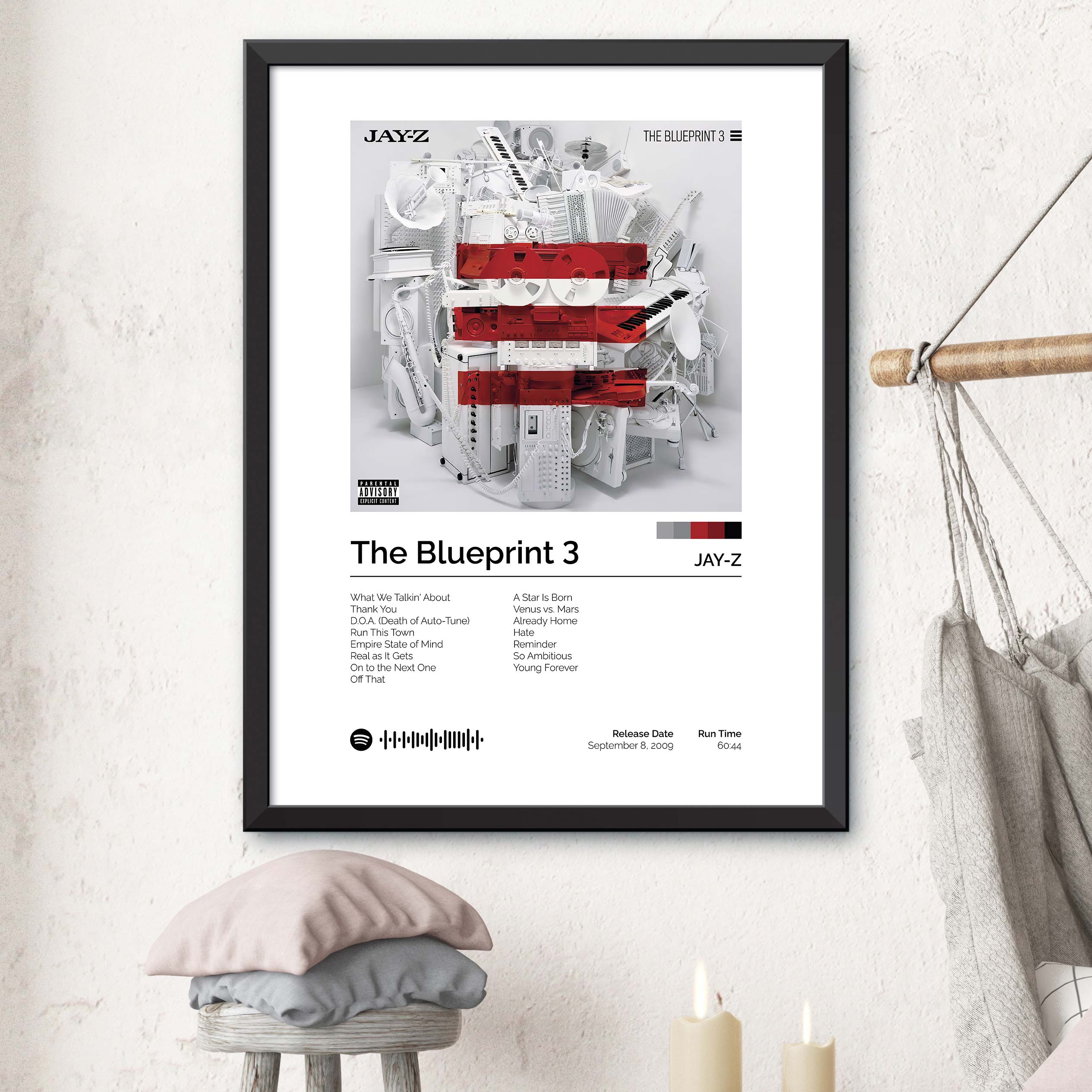 JAY-Z - The Blueprint 3 Album Cover Print – Dormfuly