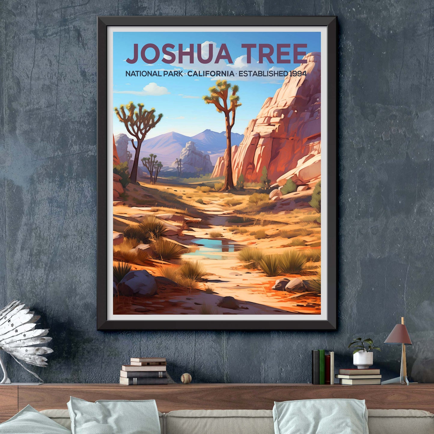 Joshua Tree National Park California Travel Print Gift Hiking Wall Art Home Decor Poster