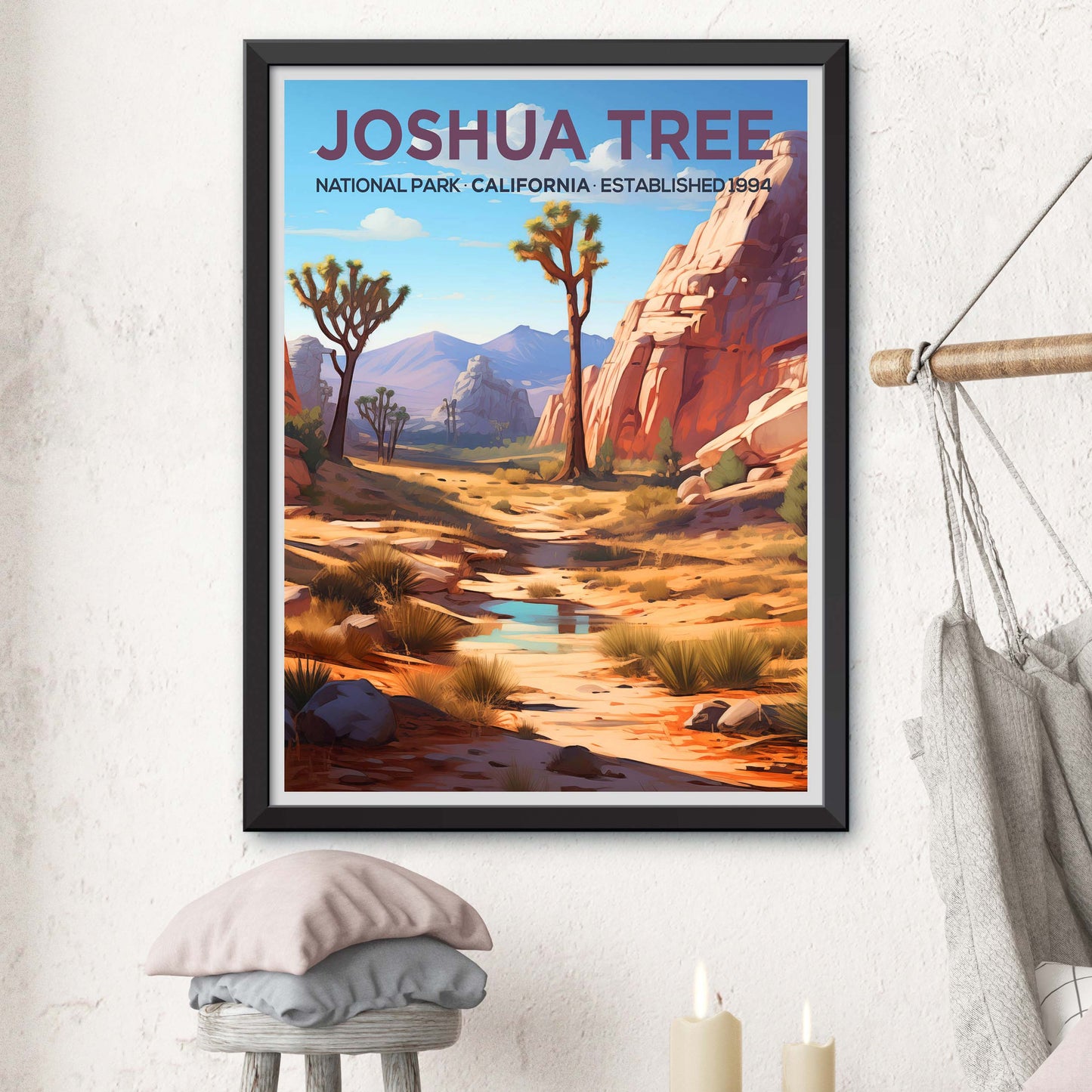 Joshua Tree National Park California Travel Print Gift Hiking Wall Art Home Decor Poster