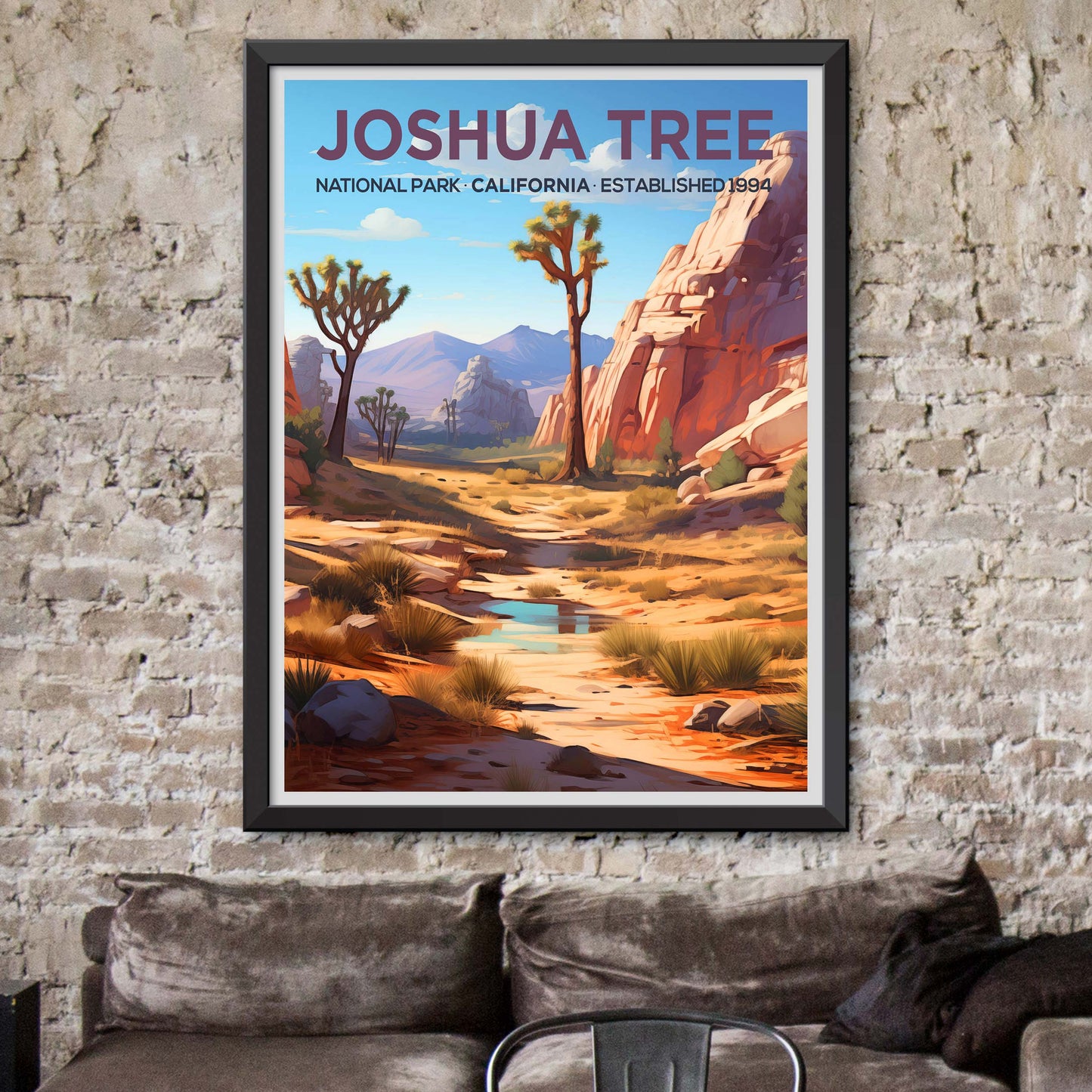 Joshua Tree National Park California Travel Print Gift Hiking Wall Art Home Decor Poster