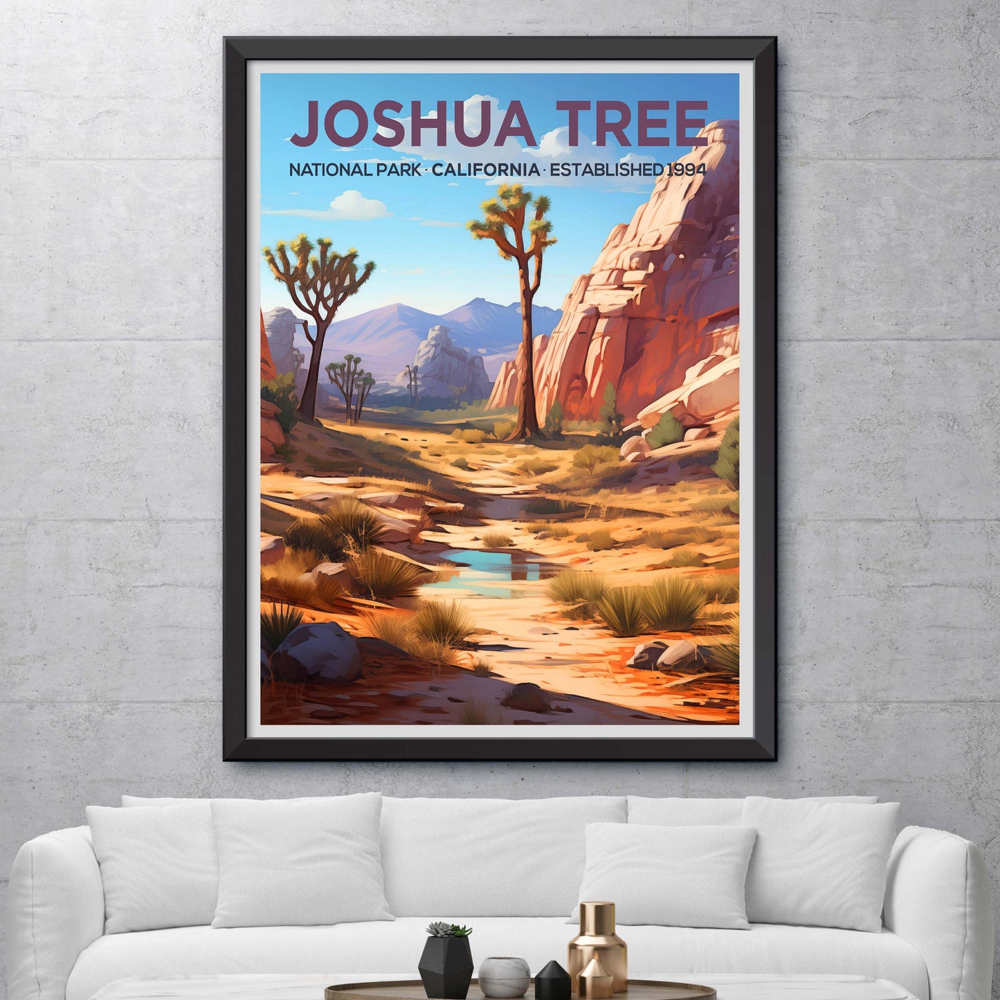 Joshua Tree National Park California Travel Print Gift Hiking Wall Art Home Decor Poster