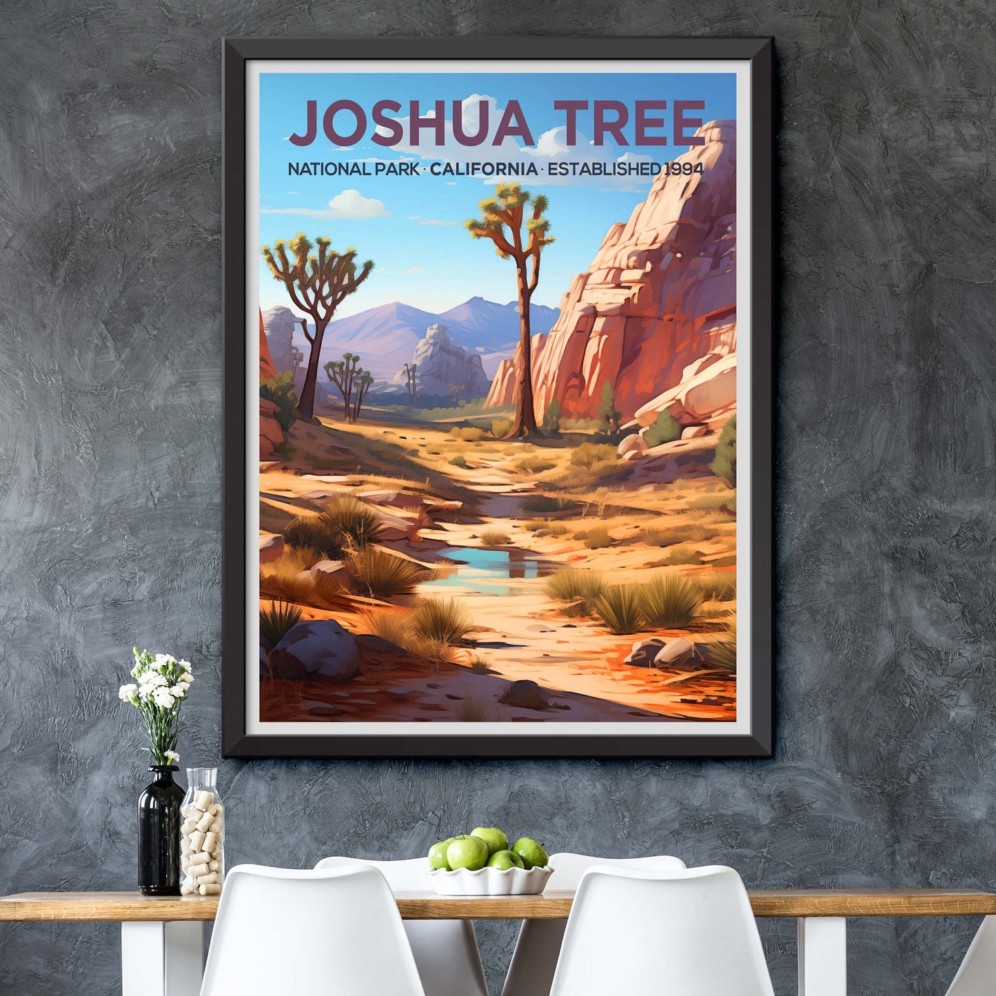 Joshua Tree National Park California Travel Print Gift Hiking Wall Art Home Decor Poster