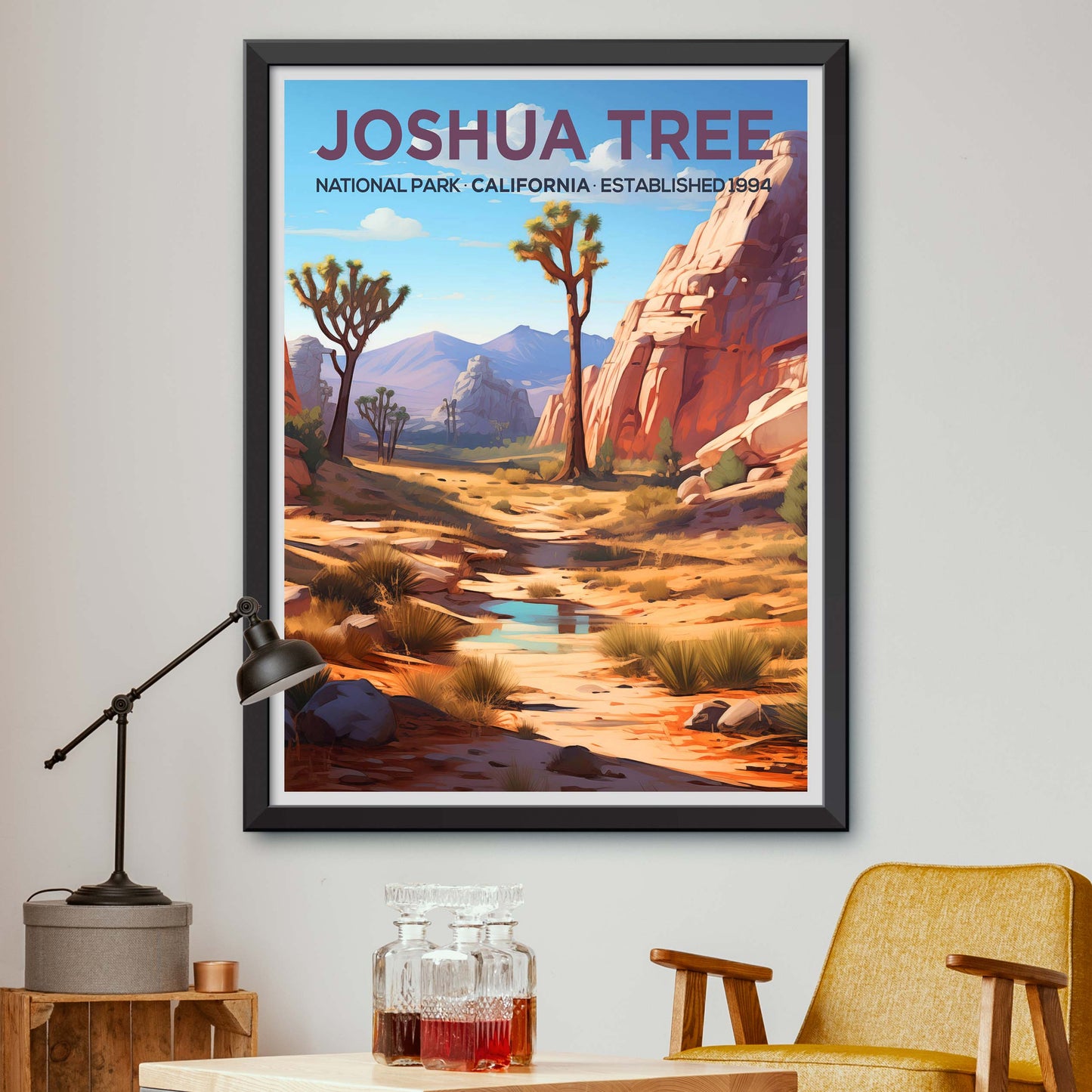 Joshua Tree National Park California Travel Print Gift Hiking Wall Art Home Decor Poster