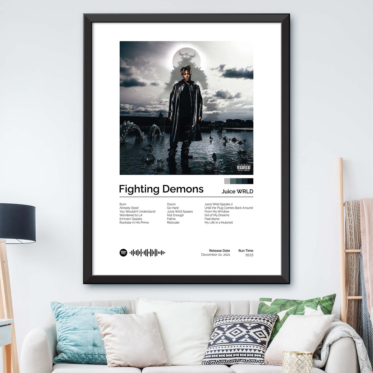 Juice WRLD - Fighting Demons Album Cover Print – Dormfuly