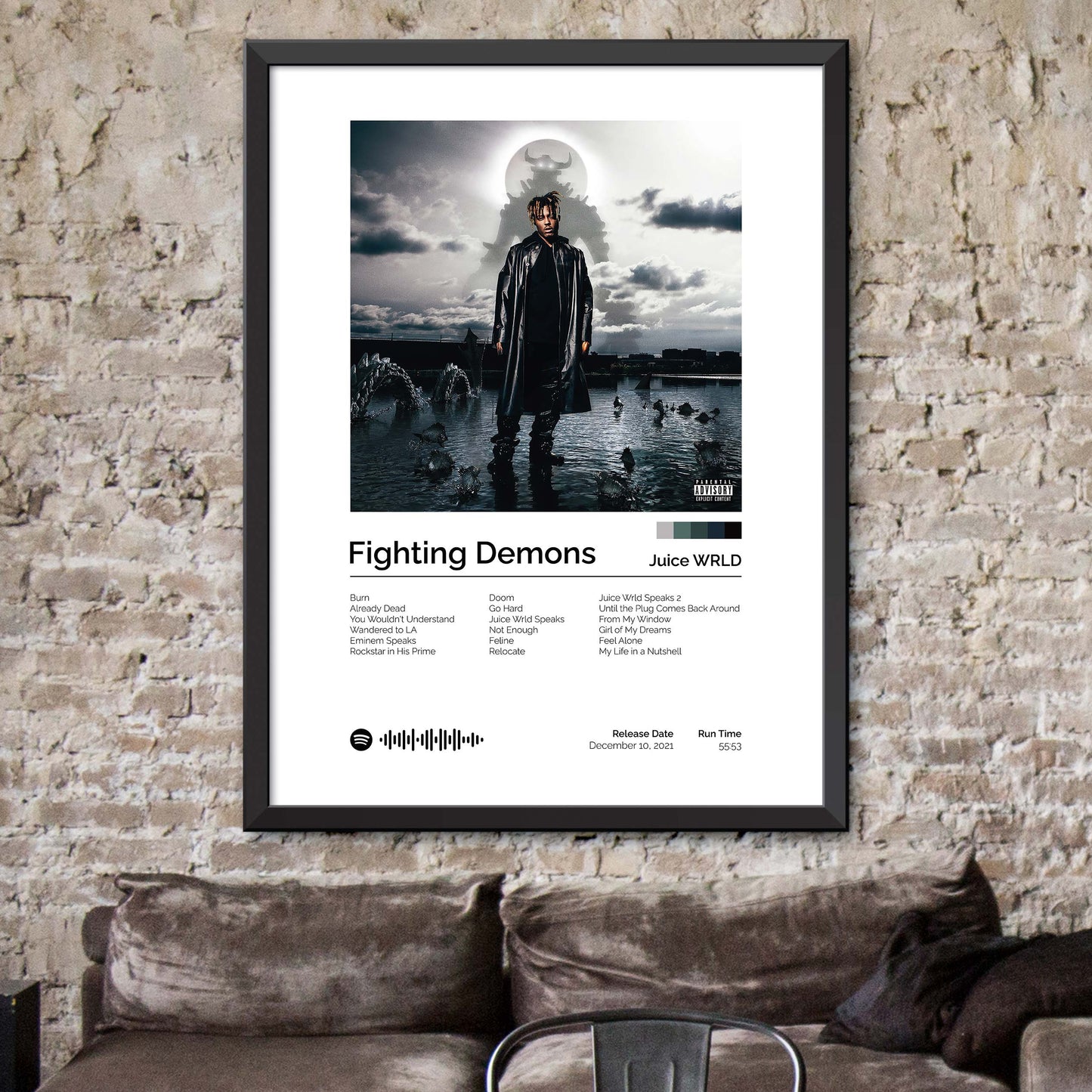 Juice WRLD - Fighting Demons Album Cover Print