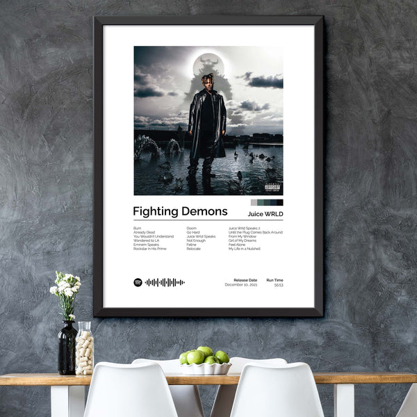 Juice WRLD - Fighting Demons Album Cover Print – Dormfuly