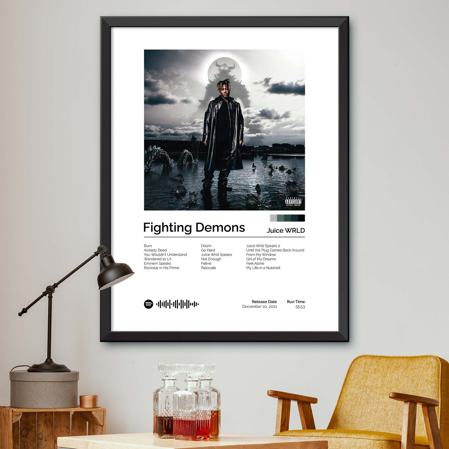 Juice WRLD - Fighting Demons Album Cover Print