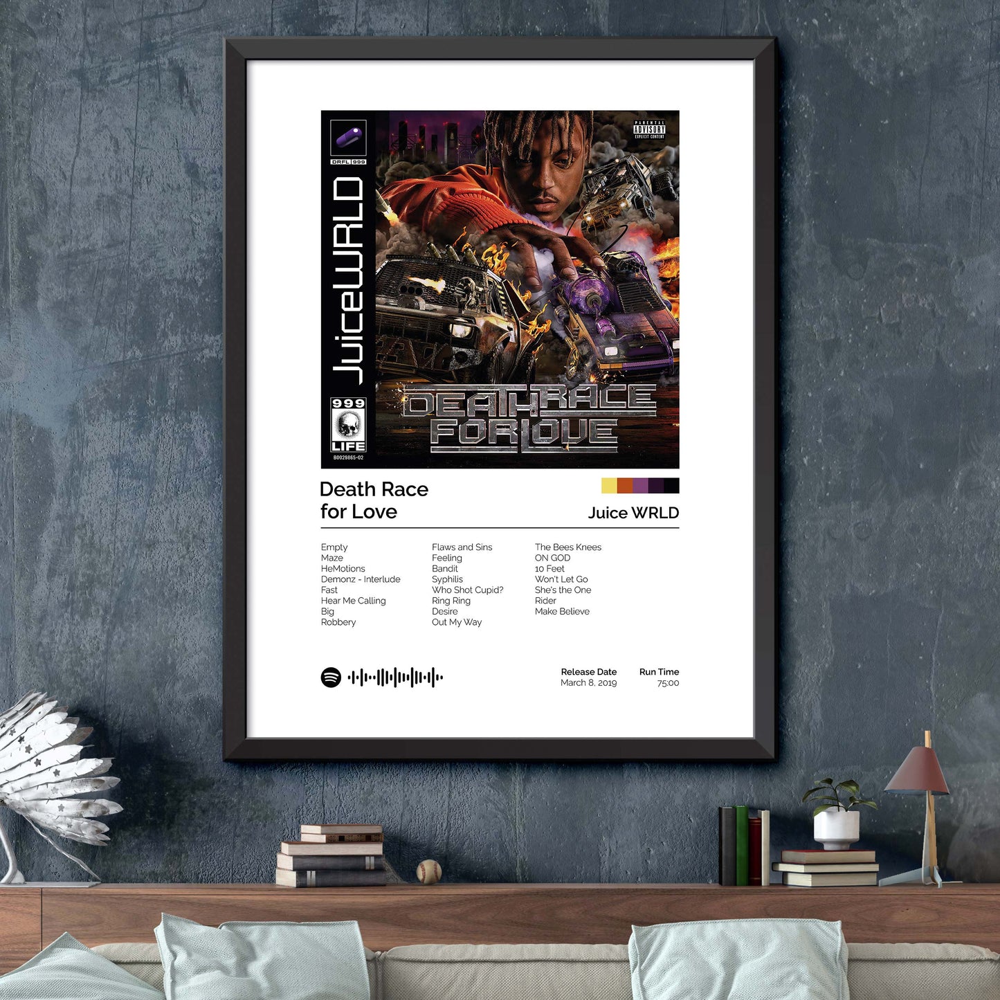 Juice Wrld - Death Race for Love Album Cover Print