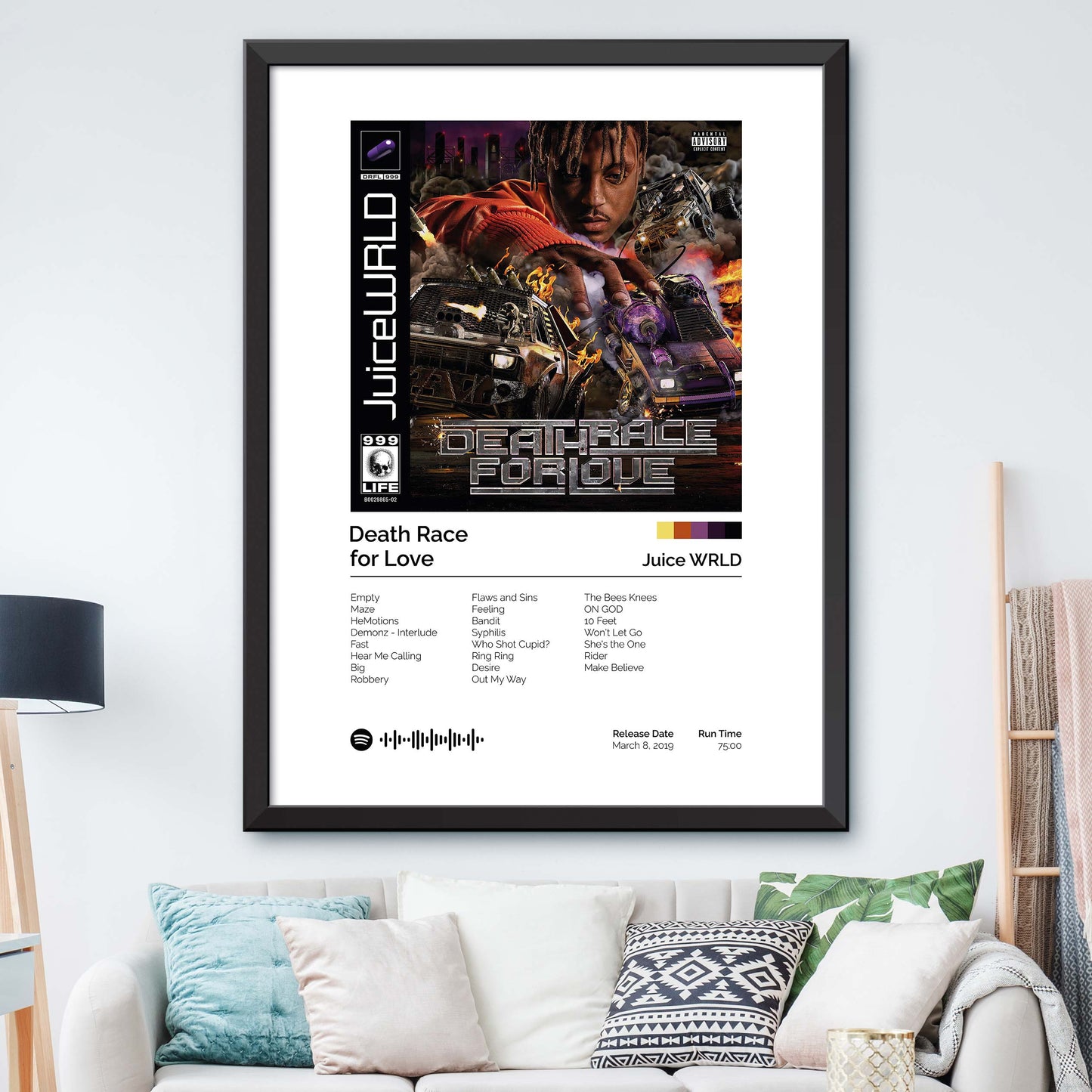 Juice Wrld - Death Race for Love Album Cover Print