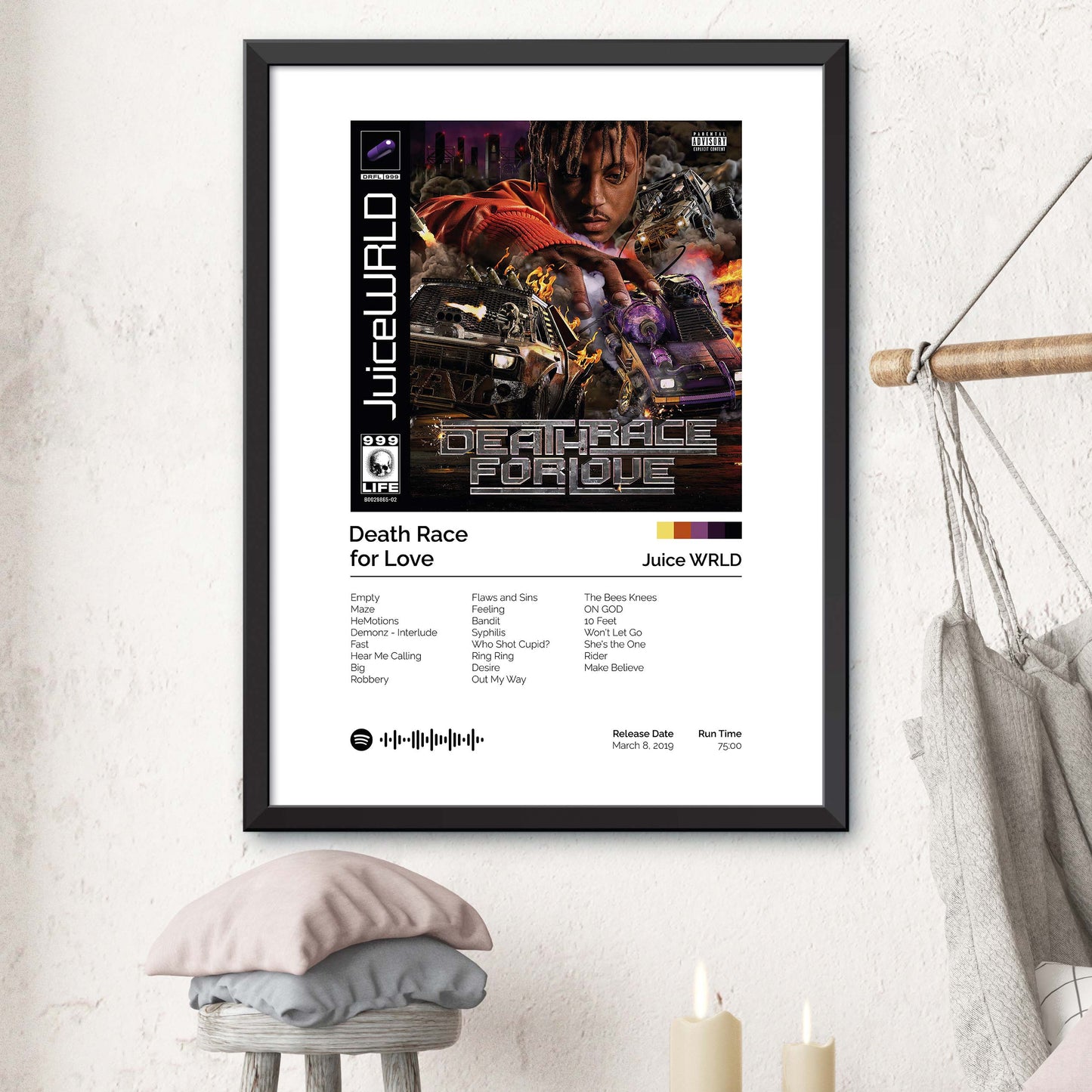 Juice Wrld - Death Race for Love Album Cover Print