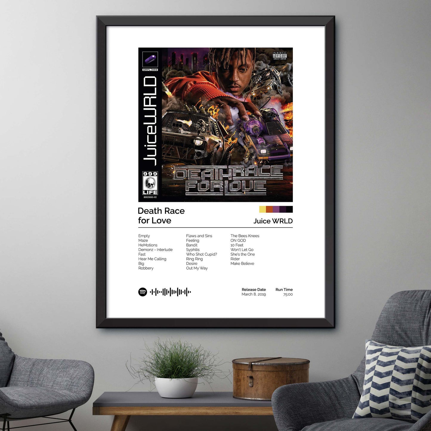 Juice Wrld - Death Race for Love Album Cover Print