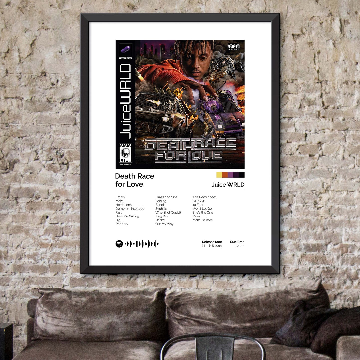 Juice Wrld - Death Race for Love Album Cover Print