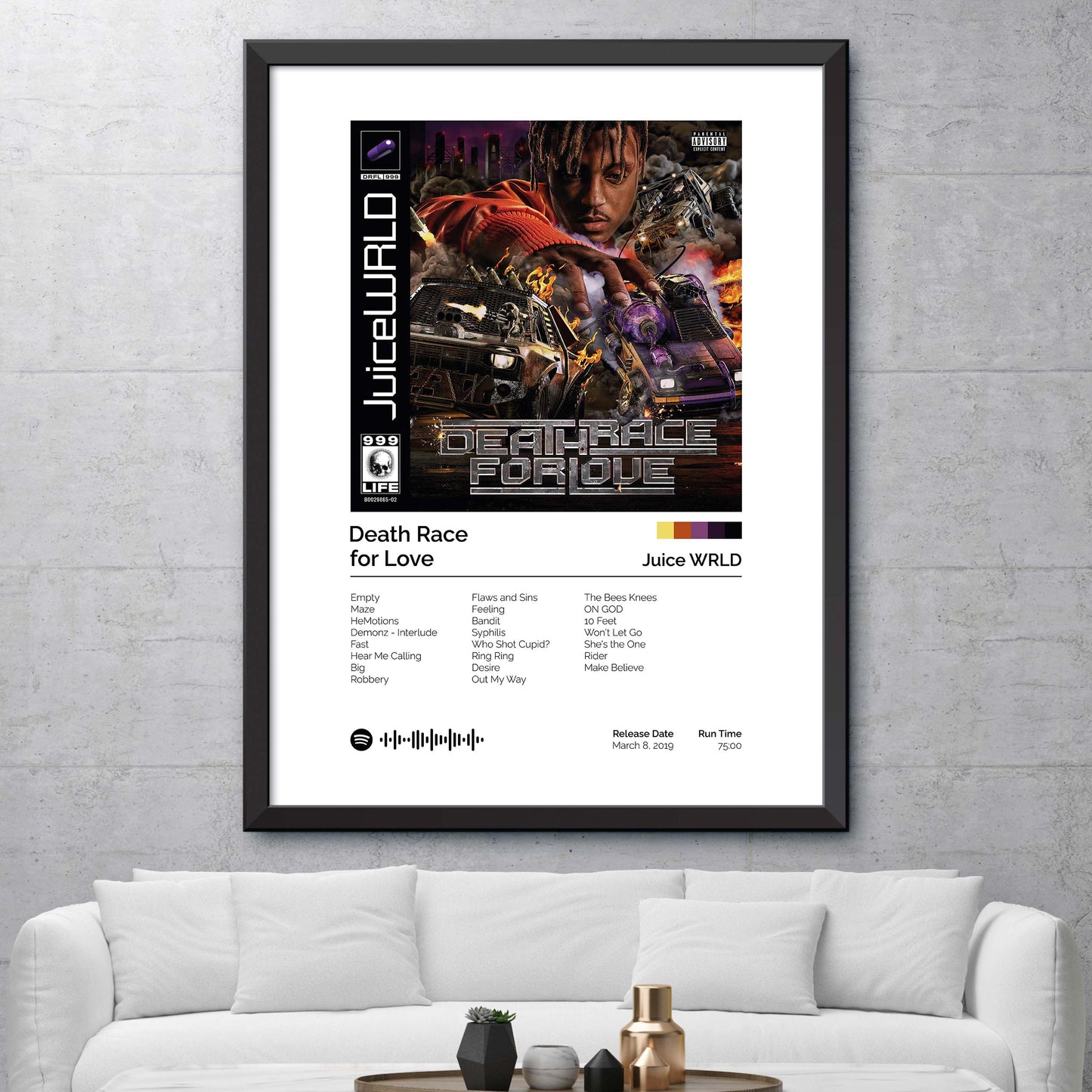 Juice Wrld - Death Race for Love Album Cover Print