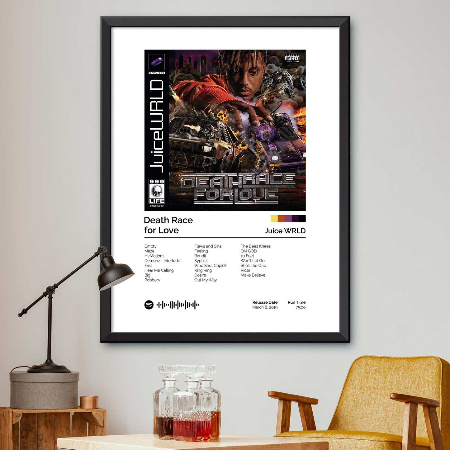 Juice Wrld - Death Race for Love Album Cover Print